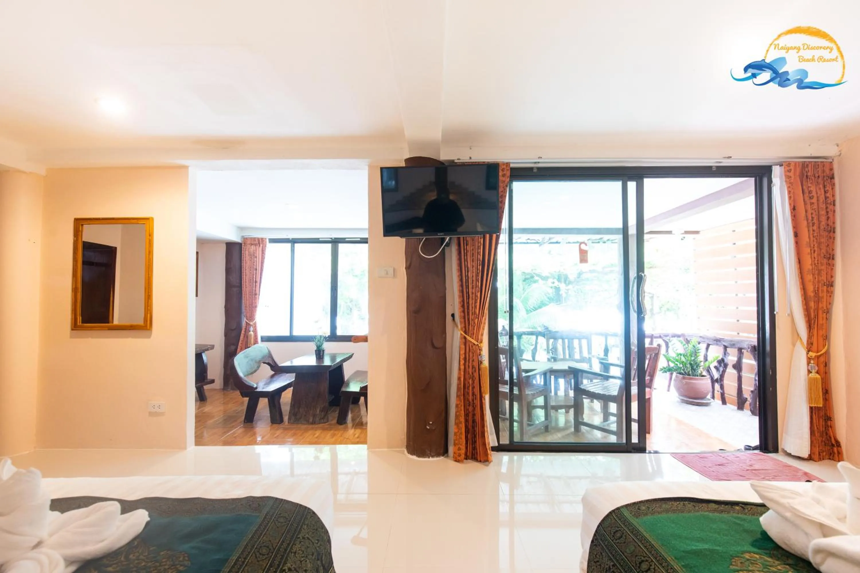 Seating area, Bed in Naiyang Discovery Beach Resort