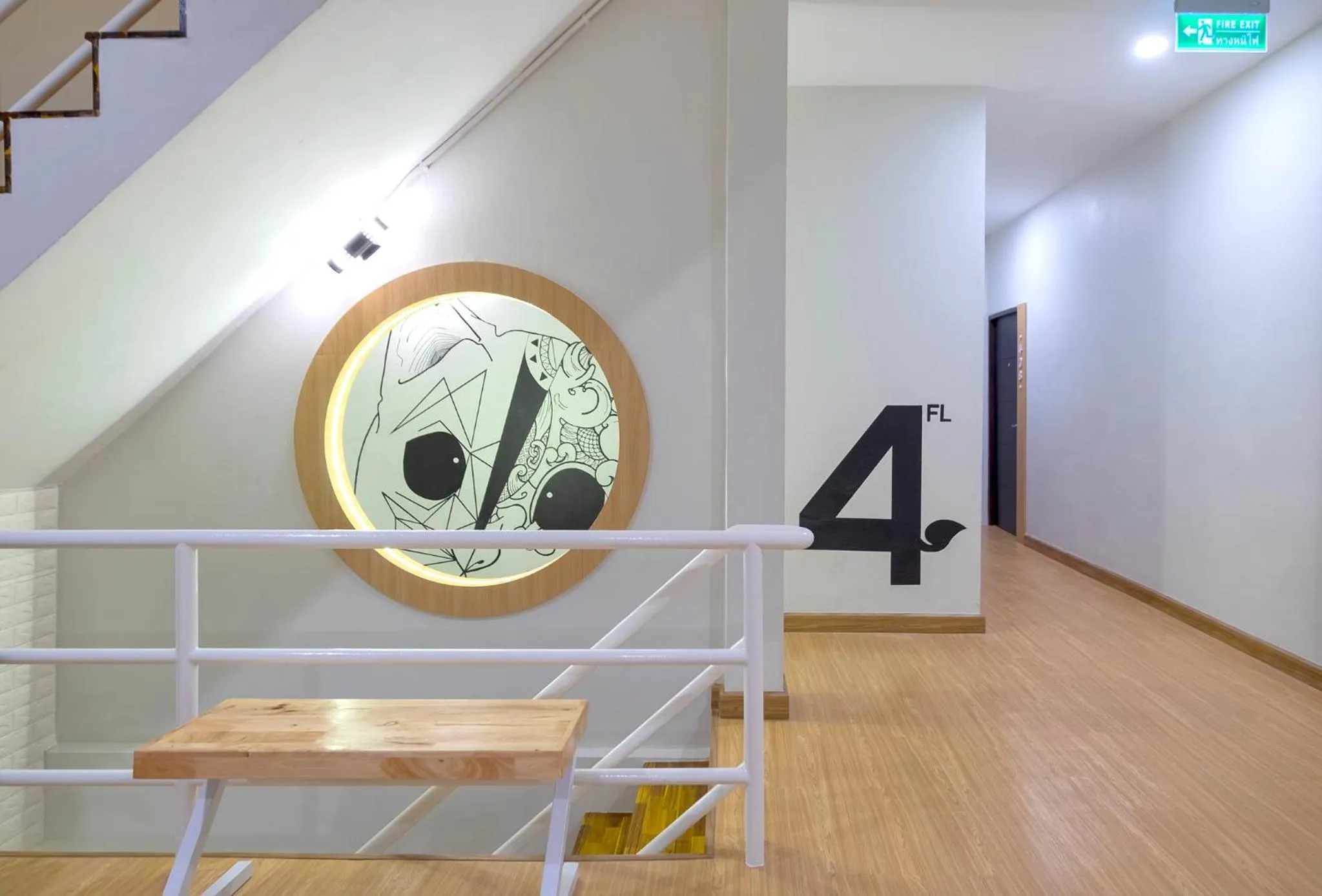 Decorative detail in BED Friends Poshtel