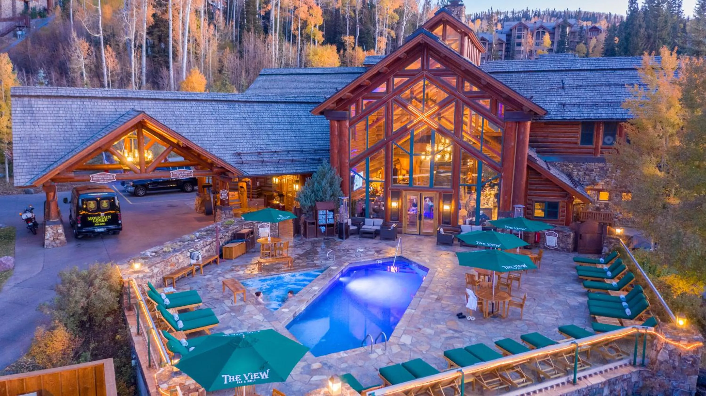 Pool view in Mountain Lodge Telluride