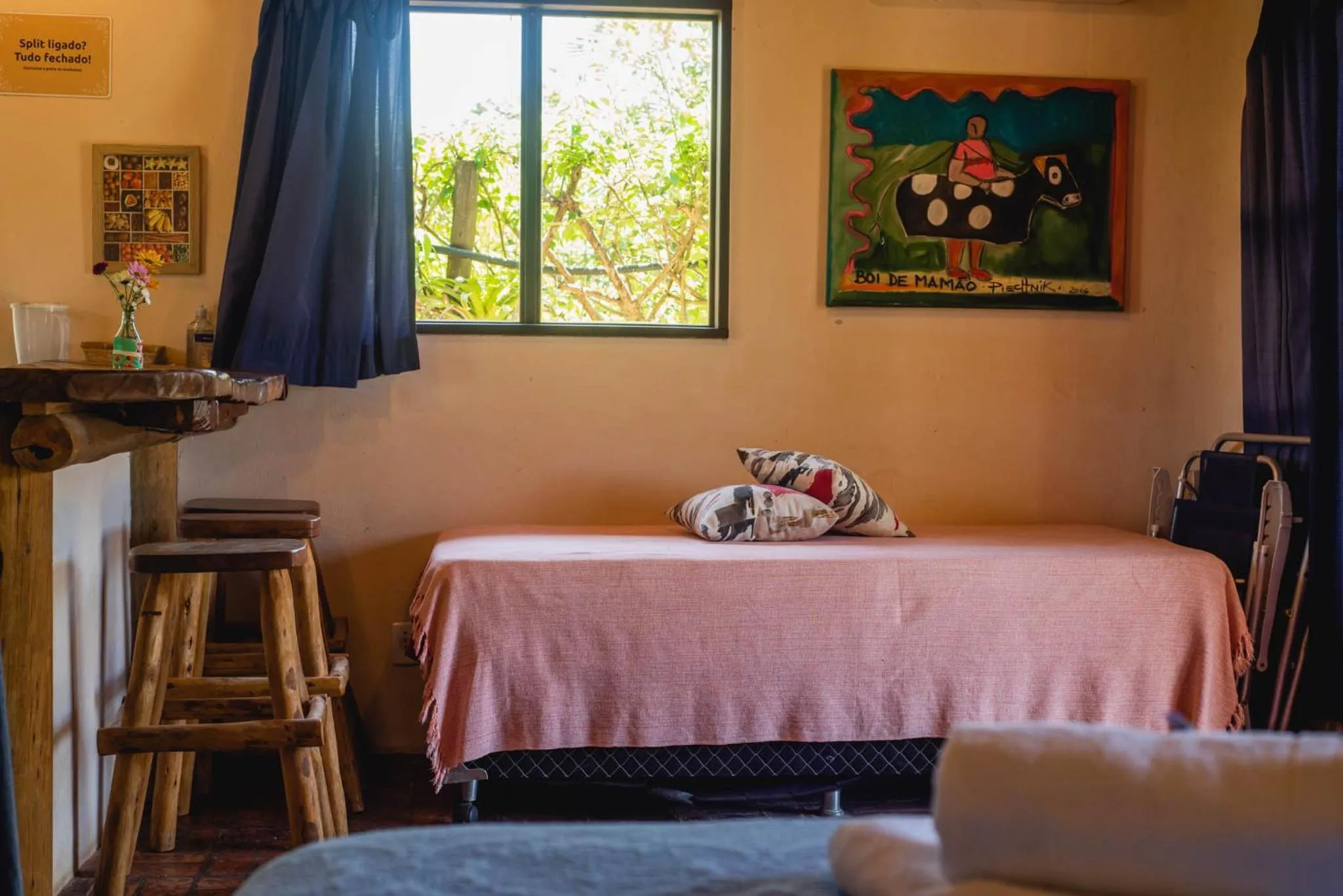 Bed in Pousada Gopak