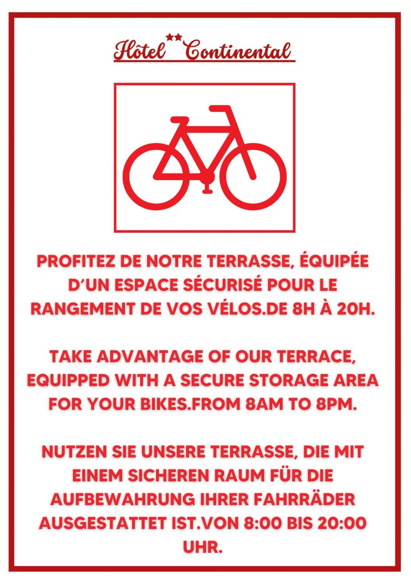 Patio in Hôtel Restaurant Continental