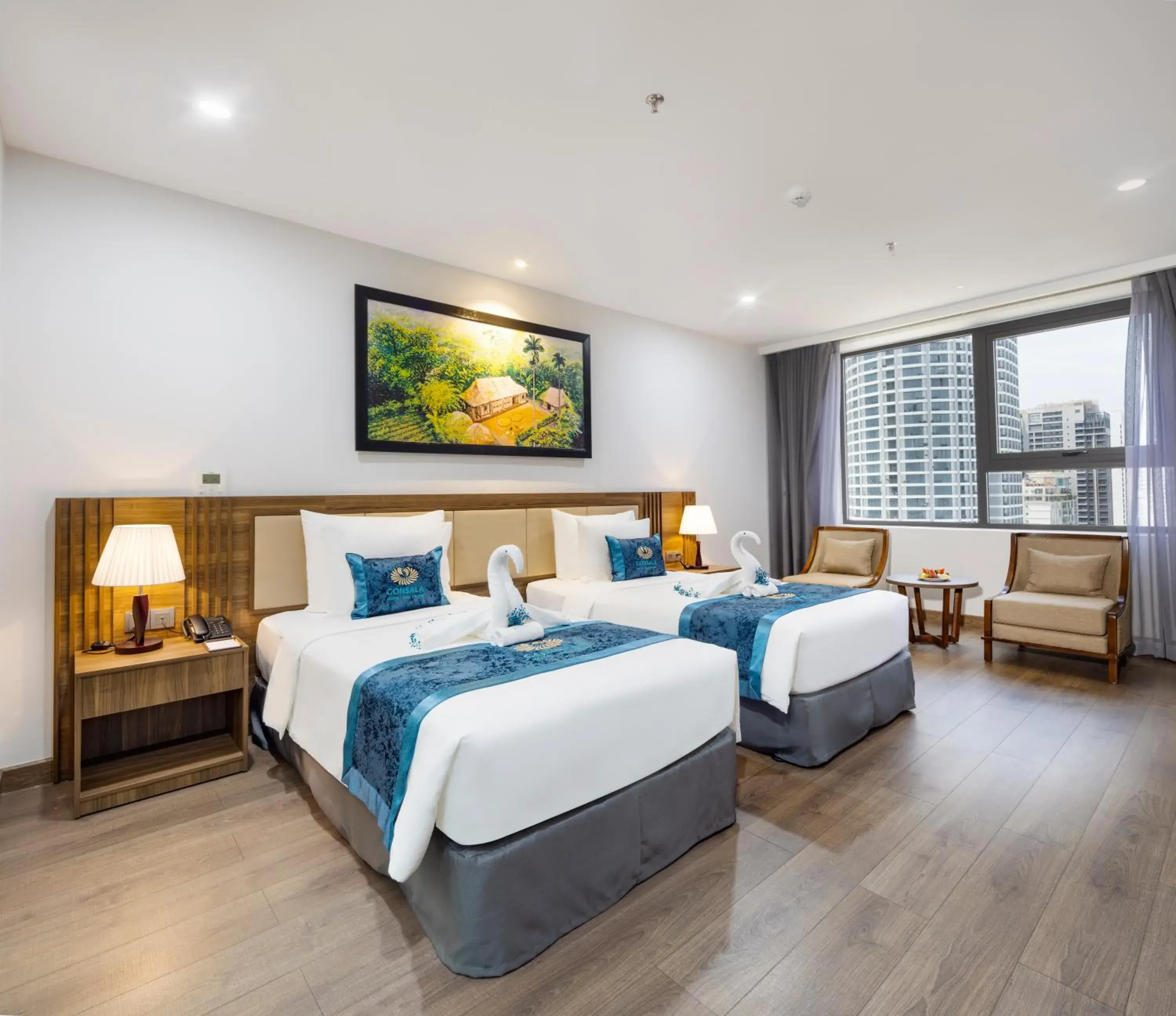 Deluxe Twin Room with City View in Gonsala Hotel Nha Trang Deluxe Twin Room with City View in Gonsala Hotel Nha Trang