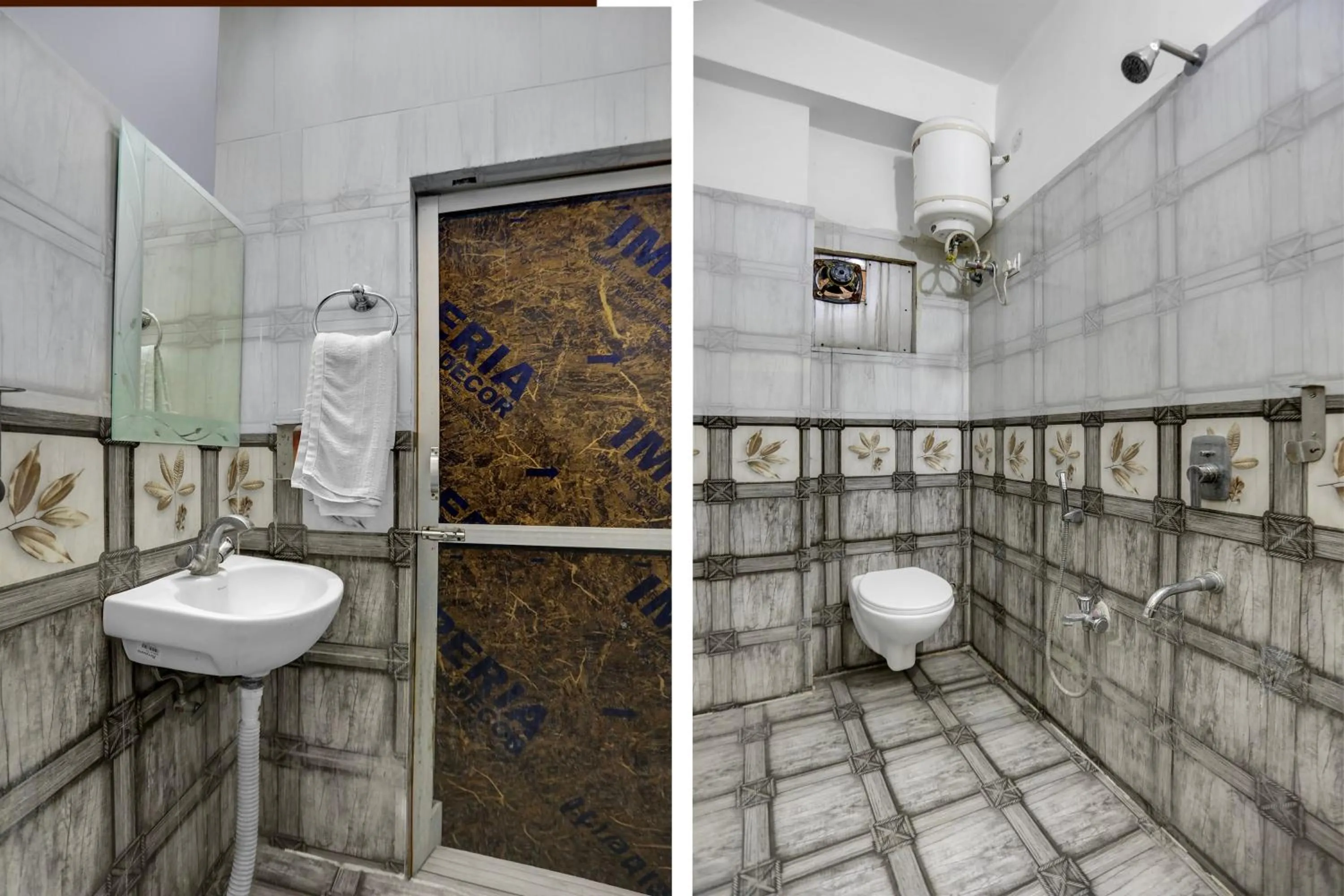 Bathroom in Super Hotel O Patliputra Railway Station Formerly Rameshwaram Guest House