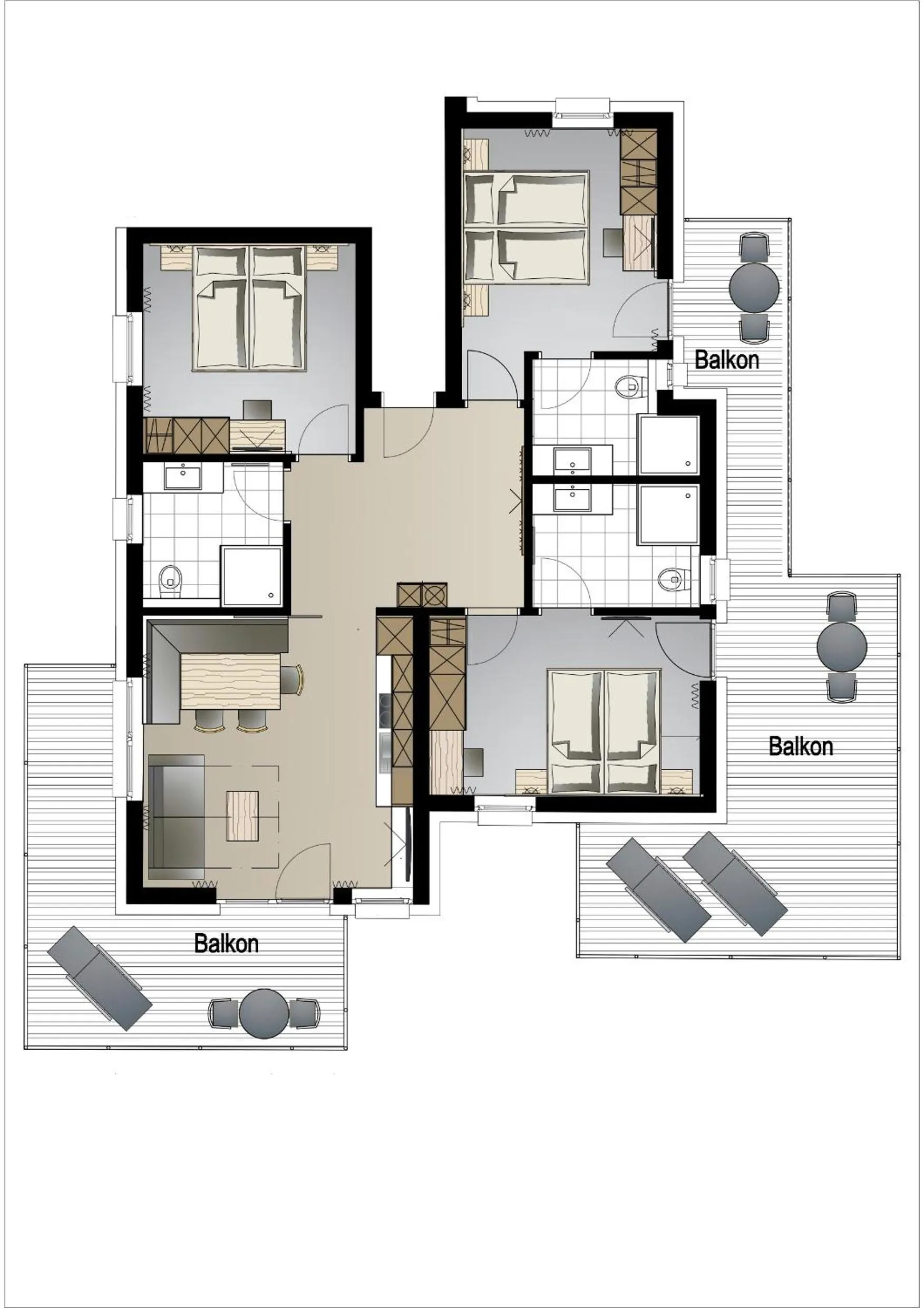 Floor plan in Apart Montagna