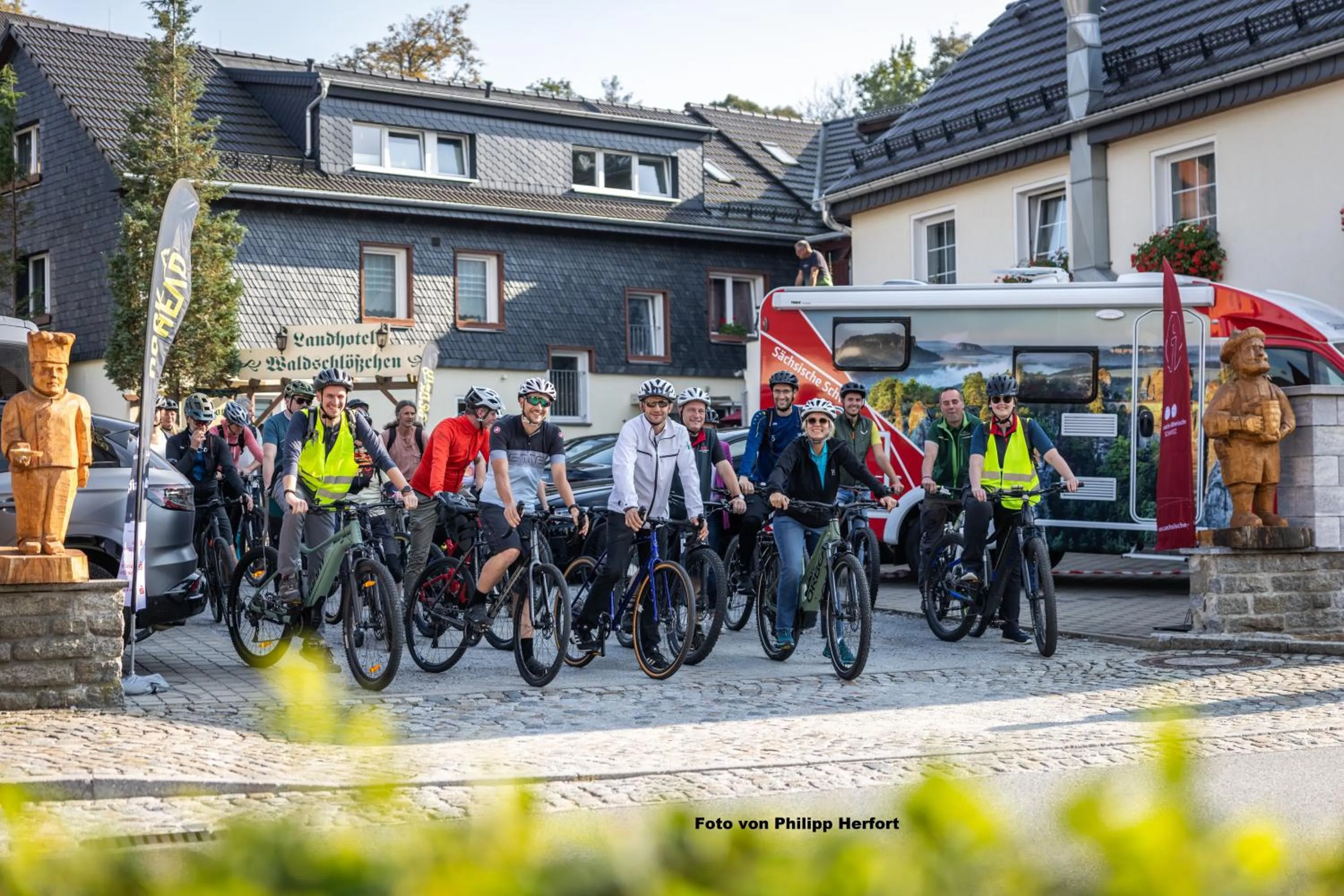 Property building in Landhotel Waldschlößchen mit Gaststube