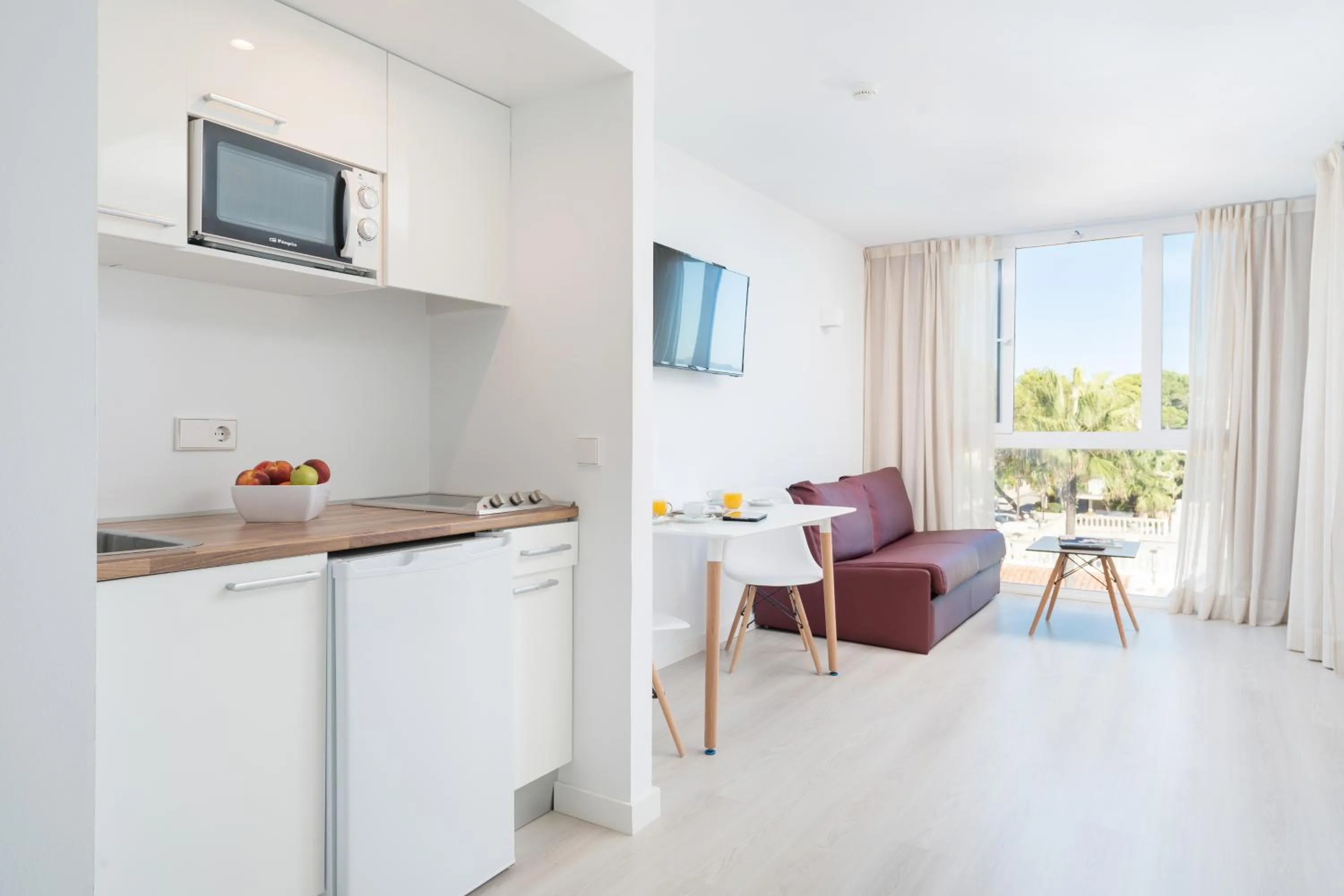 Kitchen or kitchenette in Aparthotel Ses Fotges