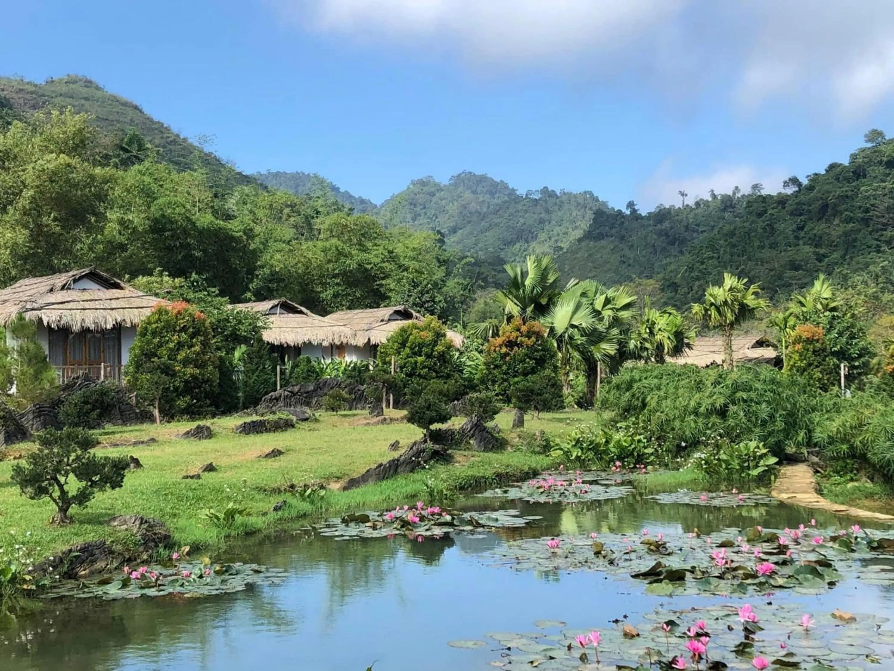Garden view in Bakhan Village Resort