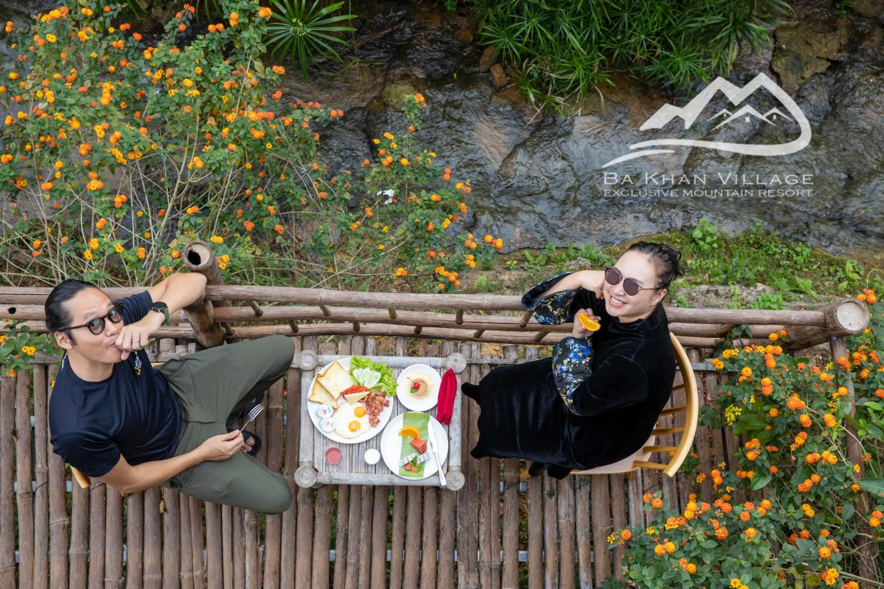 group of guests in Bakhan Village Resort