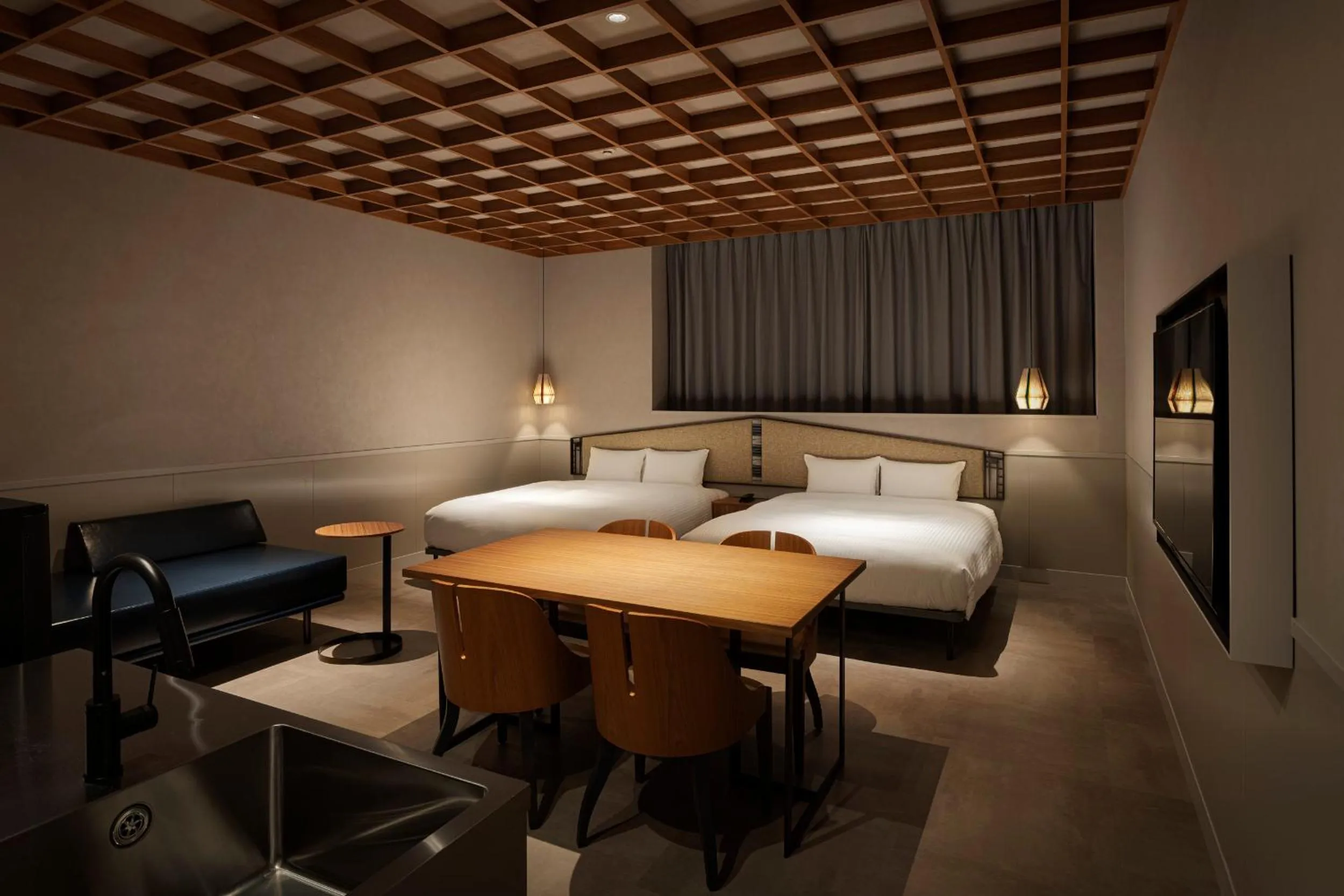 Bed in Hotel Aoka Kamigoto