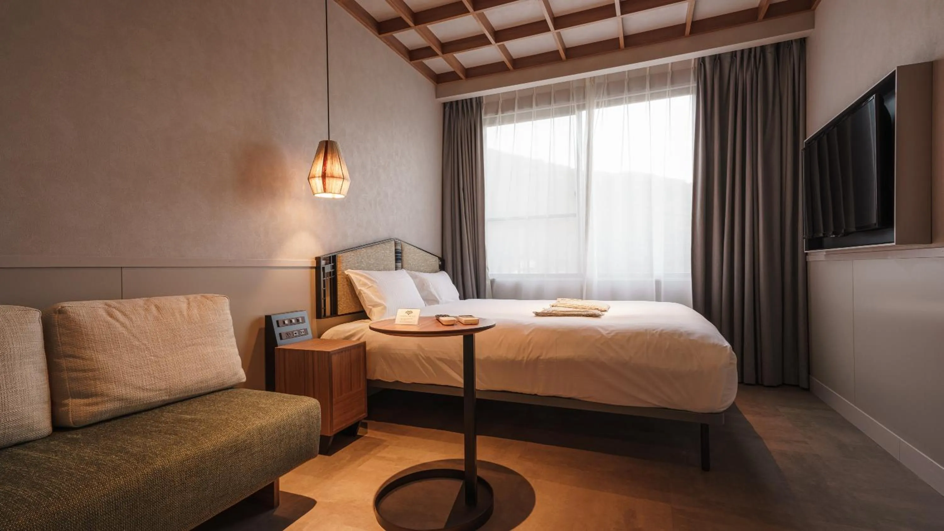 Bed in Hotel Aoka Kamigoto