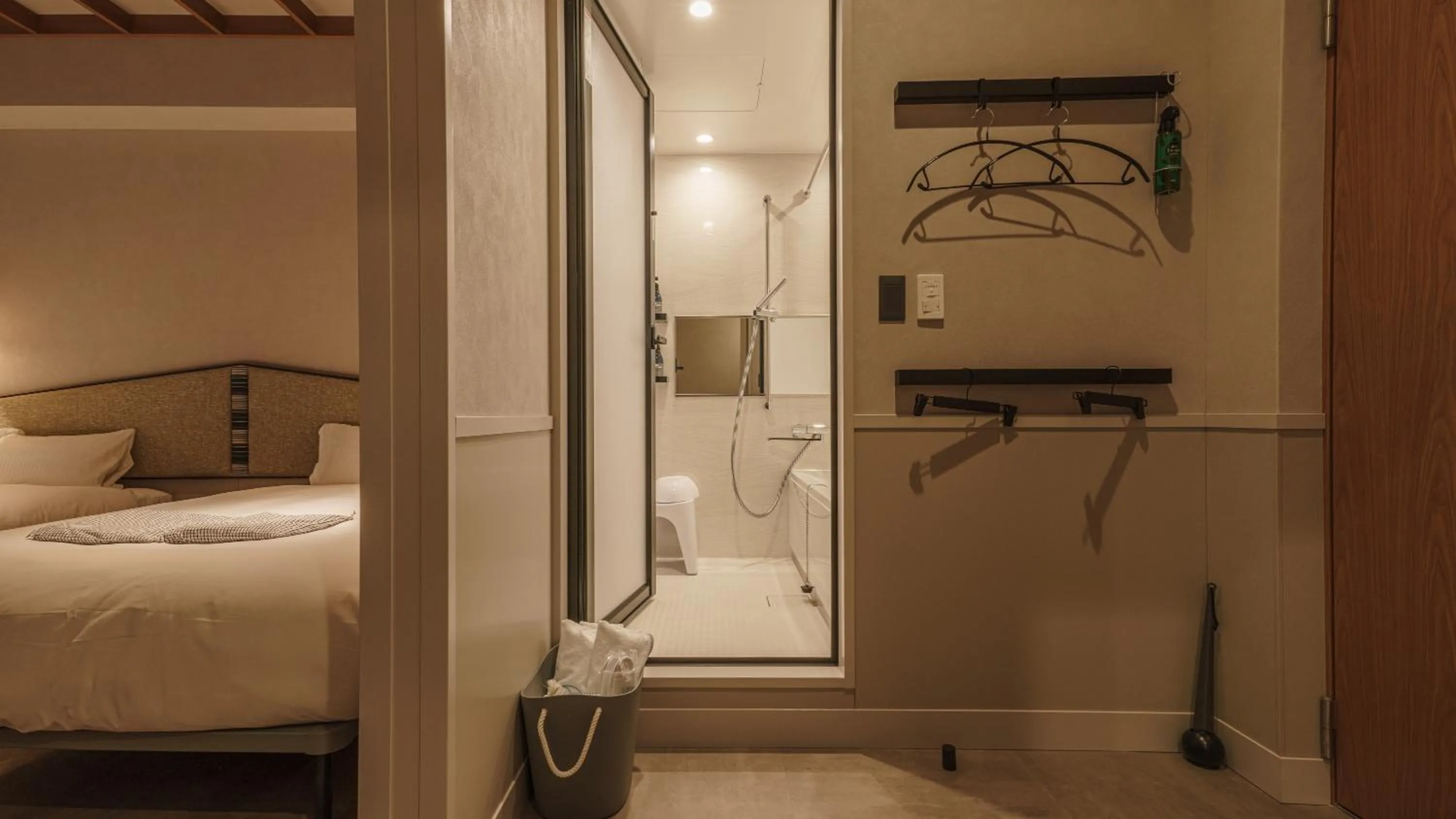 Bathroom, Bed in Hotel Aoka Kamigoto