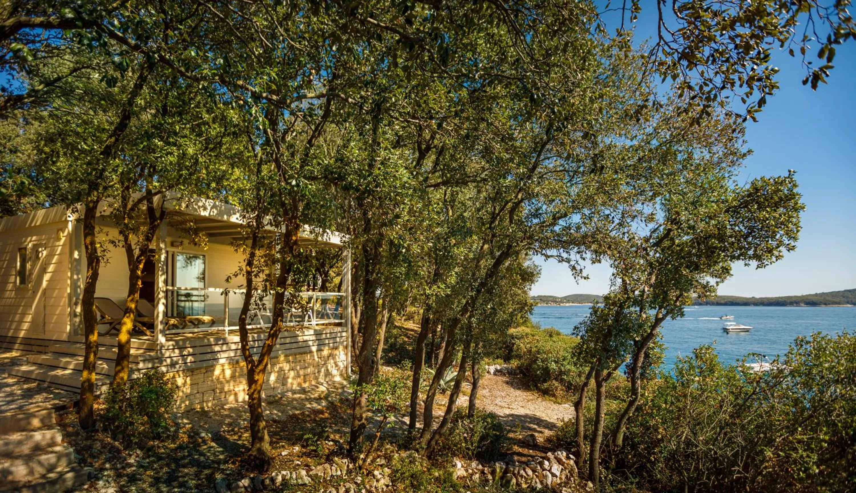 Garden in Maistra Camping Koversada Uncovered Naturist Mobile homes