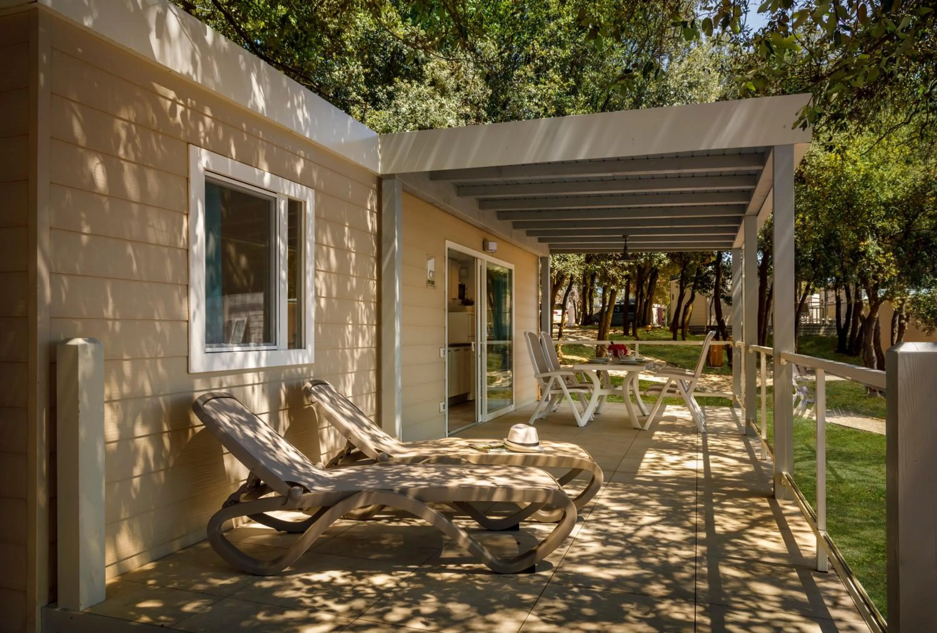 Balcony/Terrace in Maistra Camping Koversada Uncovered Naturist Mobile homes