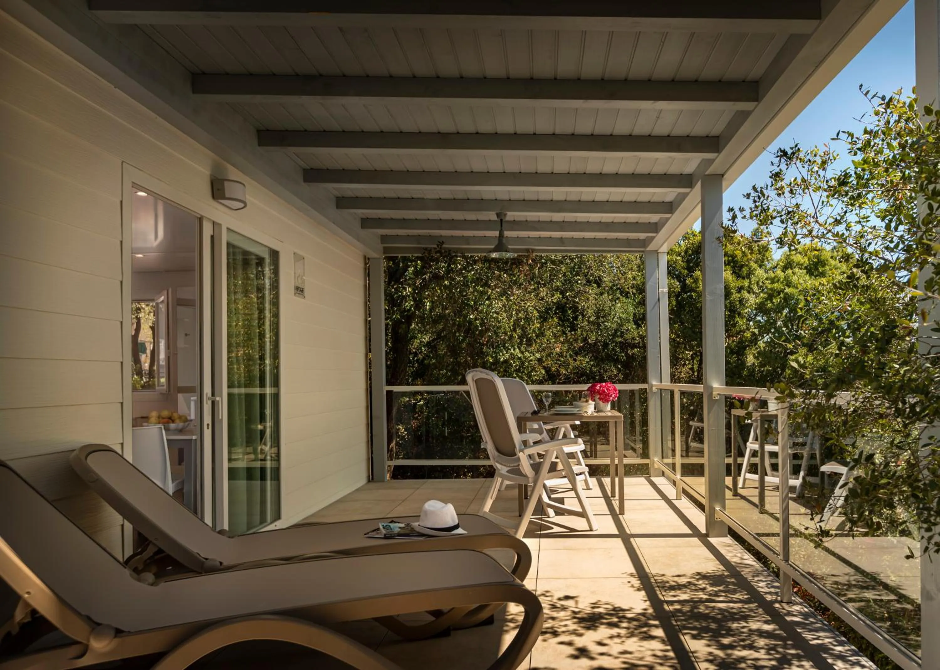 Balcony/Terrace in Maistra Camping Koversada Uncovered Naturist Mobile homes