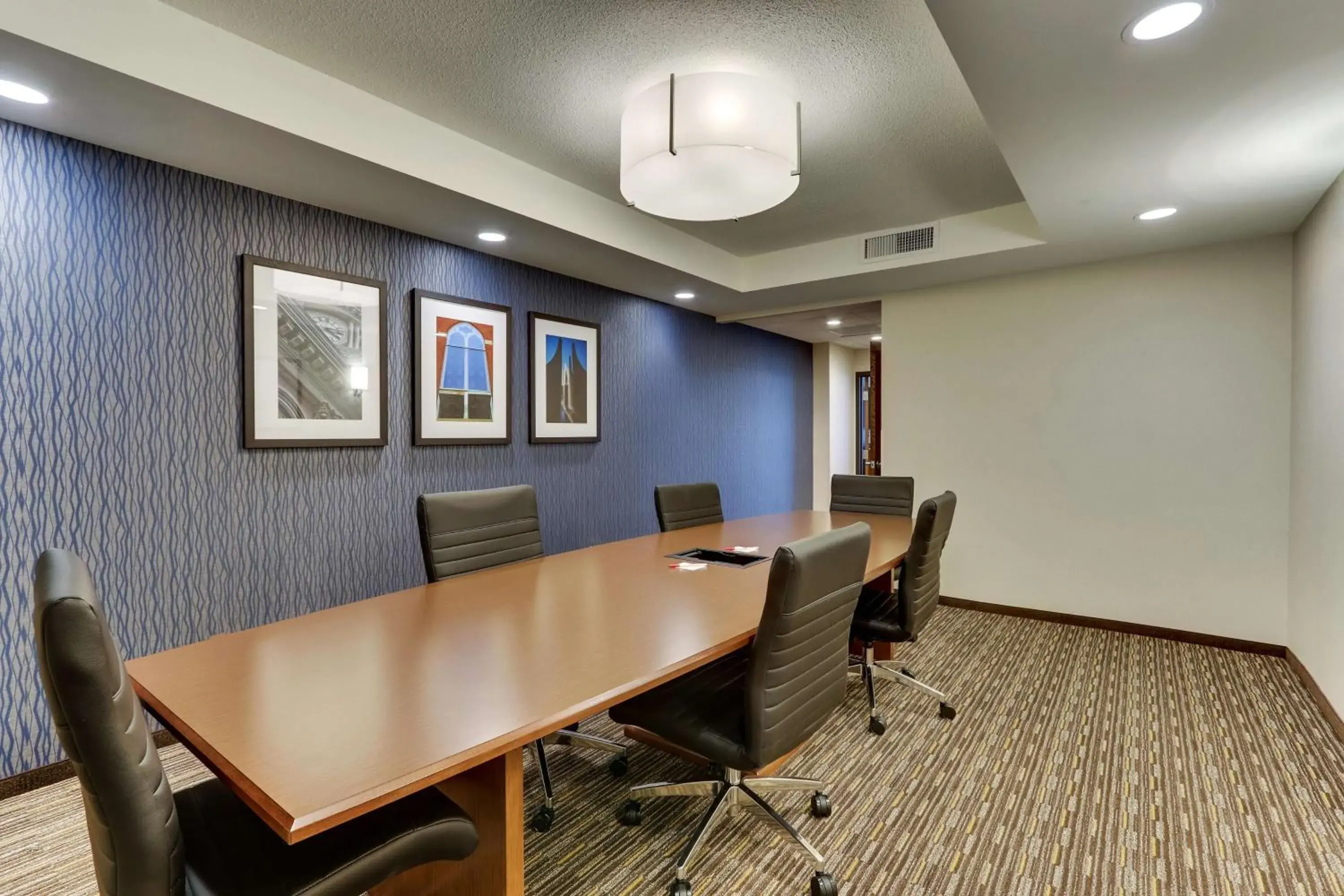 King Meeting Suite with Board Room Table, 2 Rooms - Accessible, Roll-in Shower in Drury Inn & Suites Lafayette IN King Meeting Suite with Board Room Table, 2 Rooms - Accessible, Roll-in Shower in Drury Inn & Suites Lafayette IN