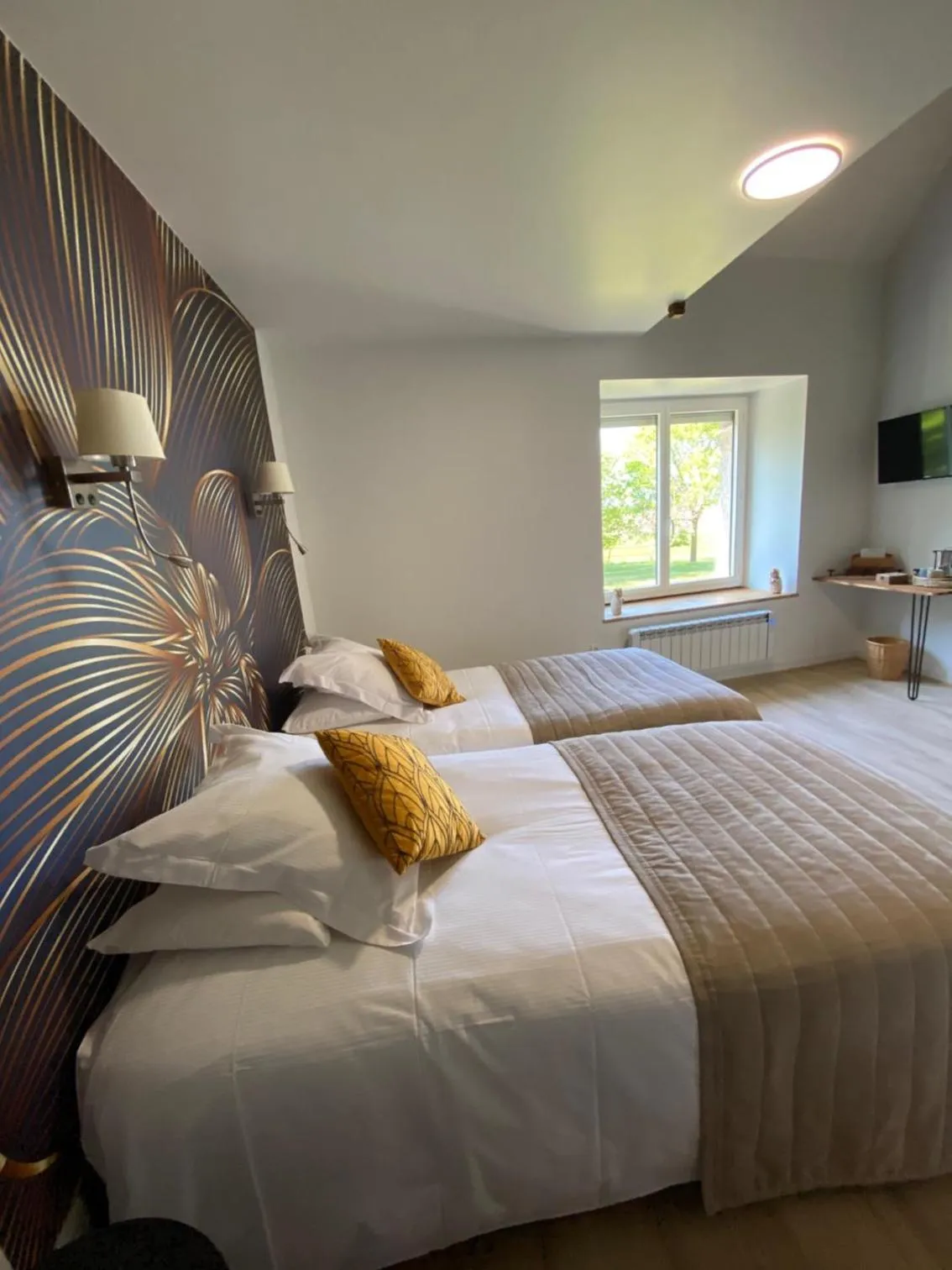 Twin Room in Manoir De Rigourdaine