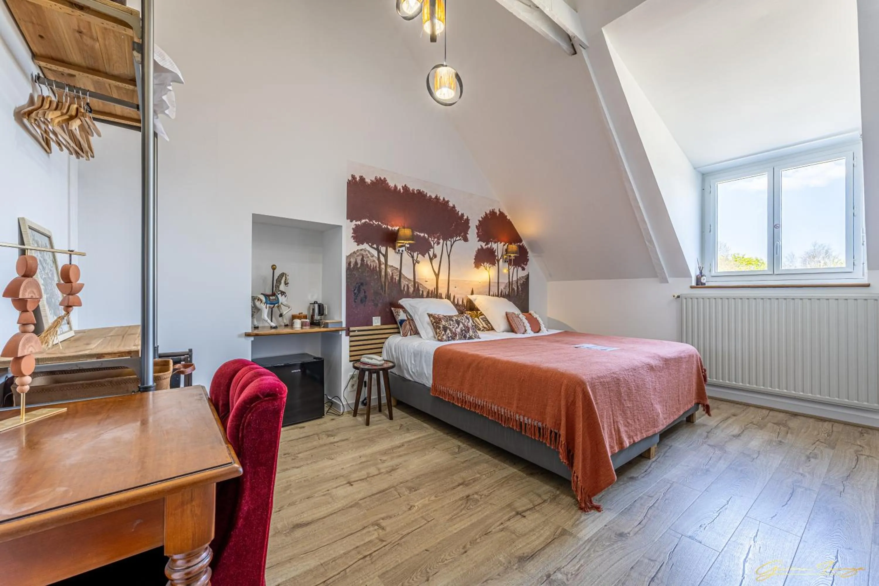 Bedroom, Bed in Manoir De Rigourdaine
