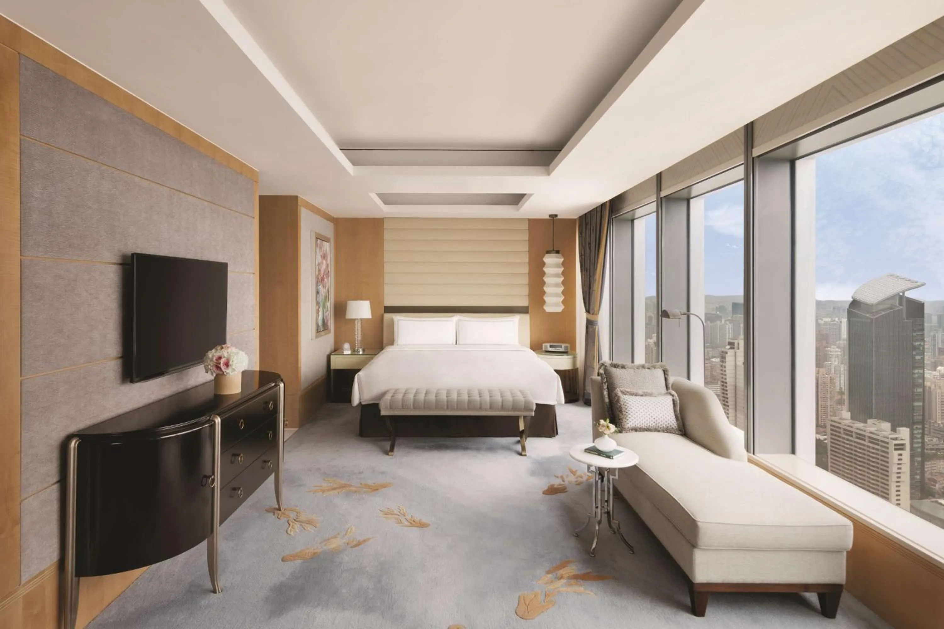Photo of the whole room, Bed in Jing An Shangri-La