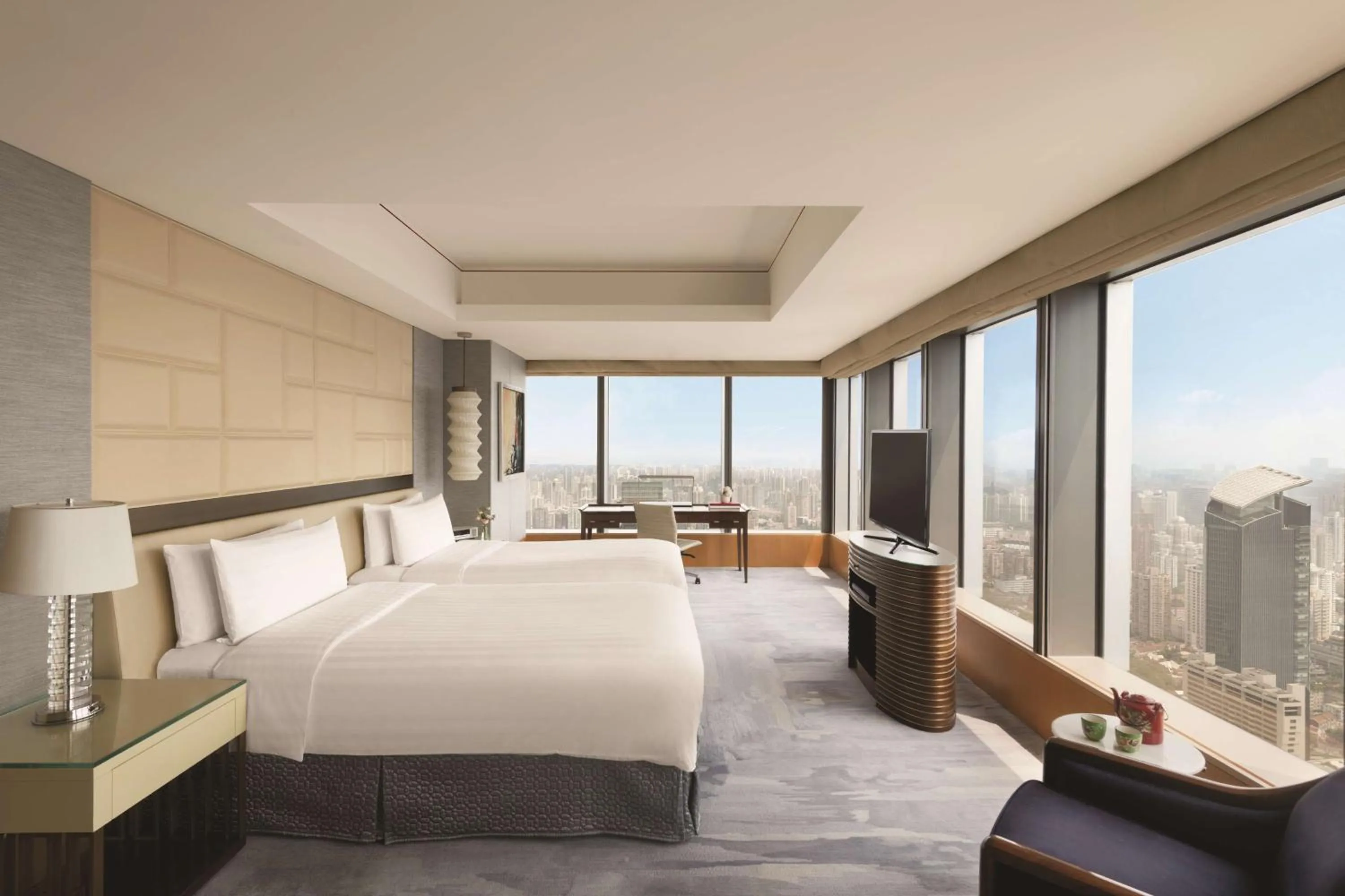 Photo of the whole room, Bed in Jing An Shangri-La