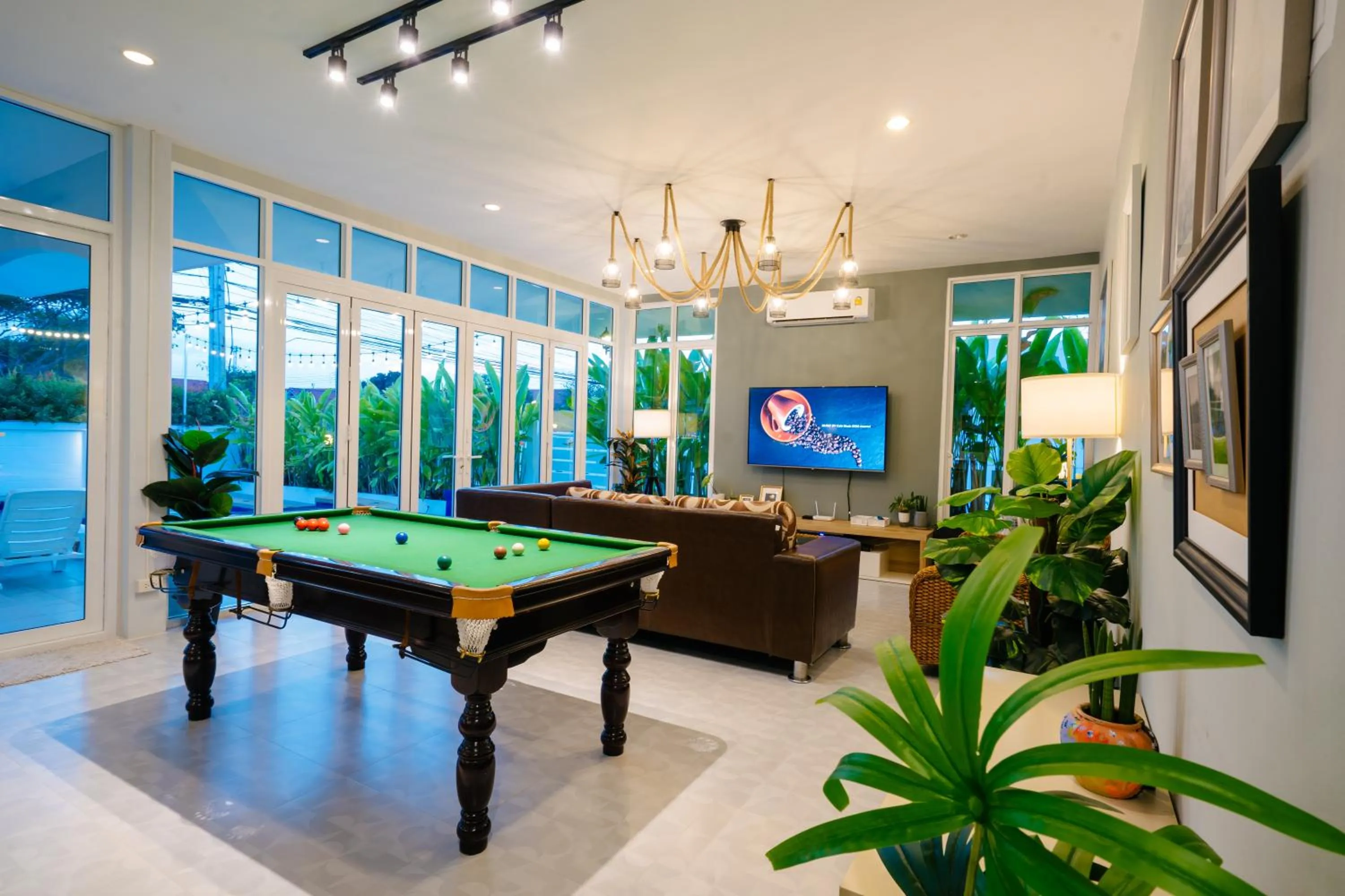 Billiard in Baan Kiang Lay Phu View Private Pool Villa in Central Hua Hin
