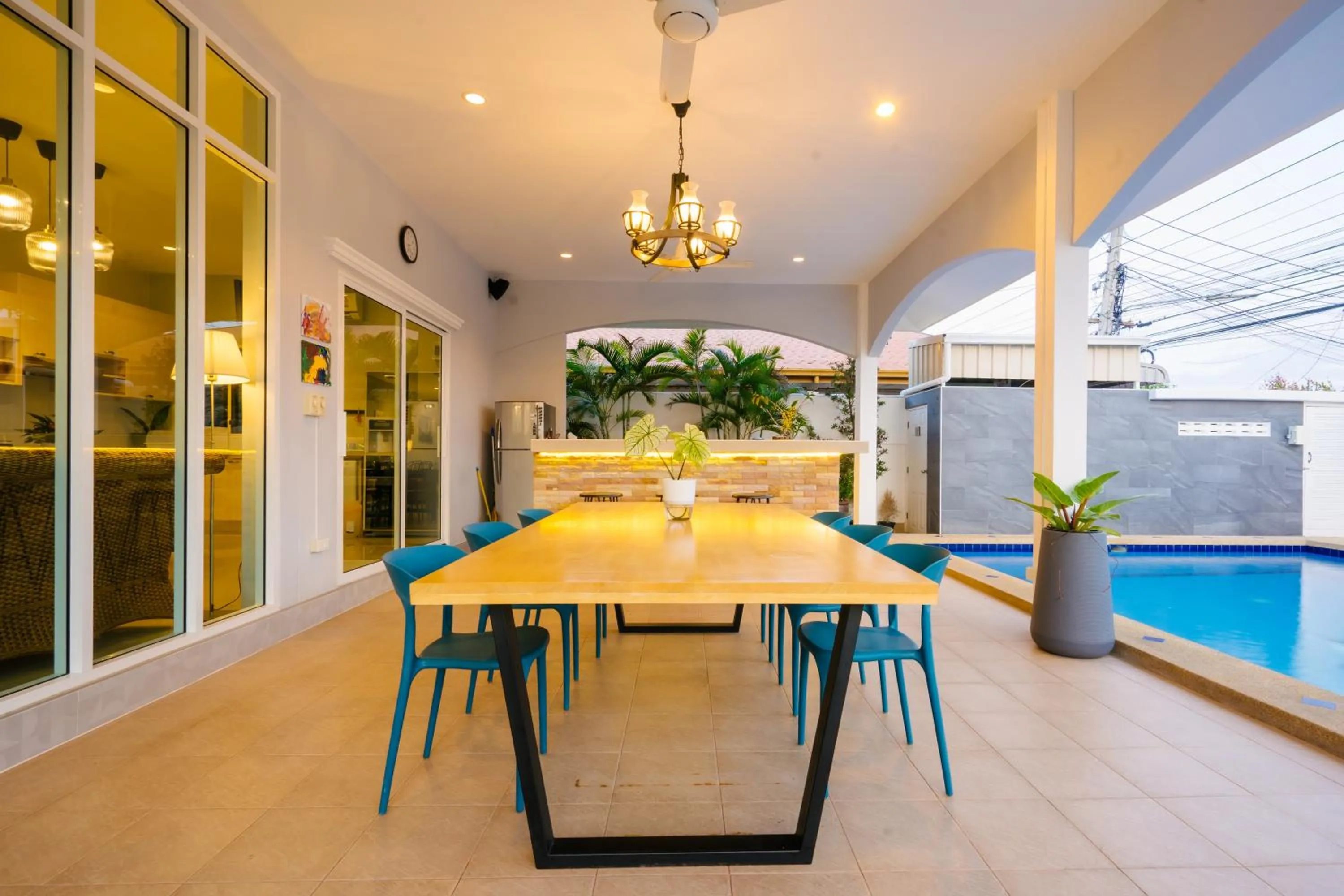 Dining area in Baan Kiang Lay Phu View Private Pool Villa in Central Hua Hin