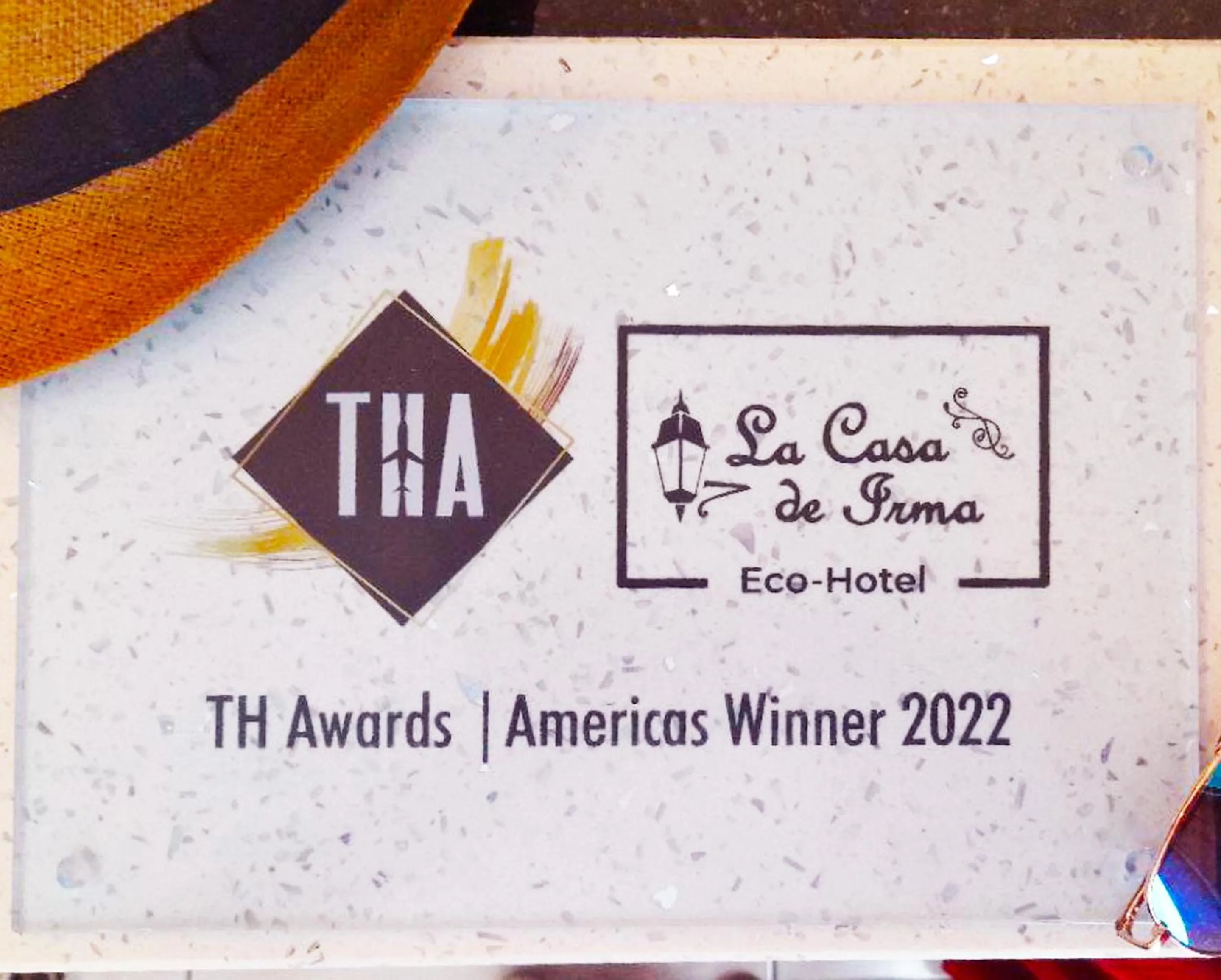 Certificate/Award in Hotel La Casa de Irma
