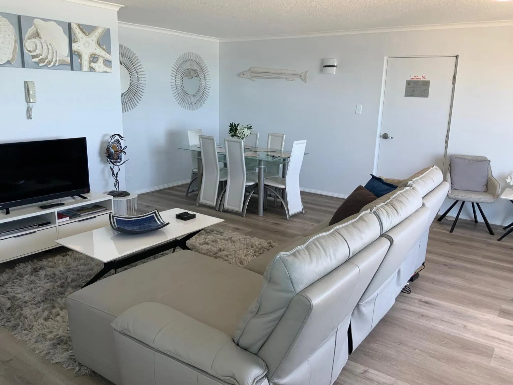 Living room in Beachfront Towers