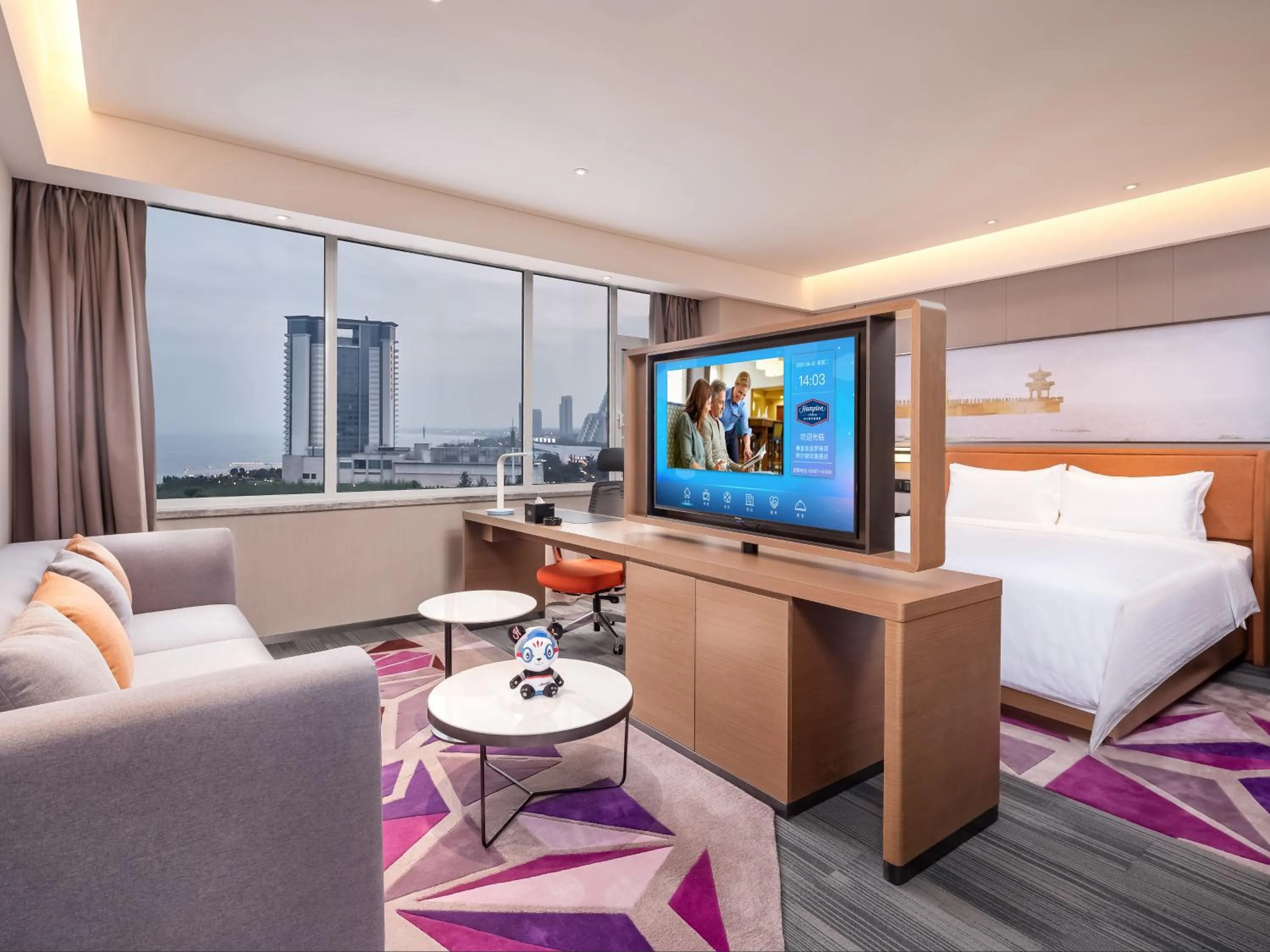 Bed in Hampton by Hilton Qinhuangdao Jinmeng Bay