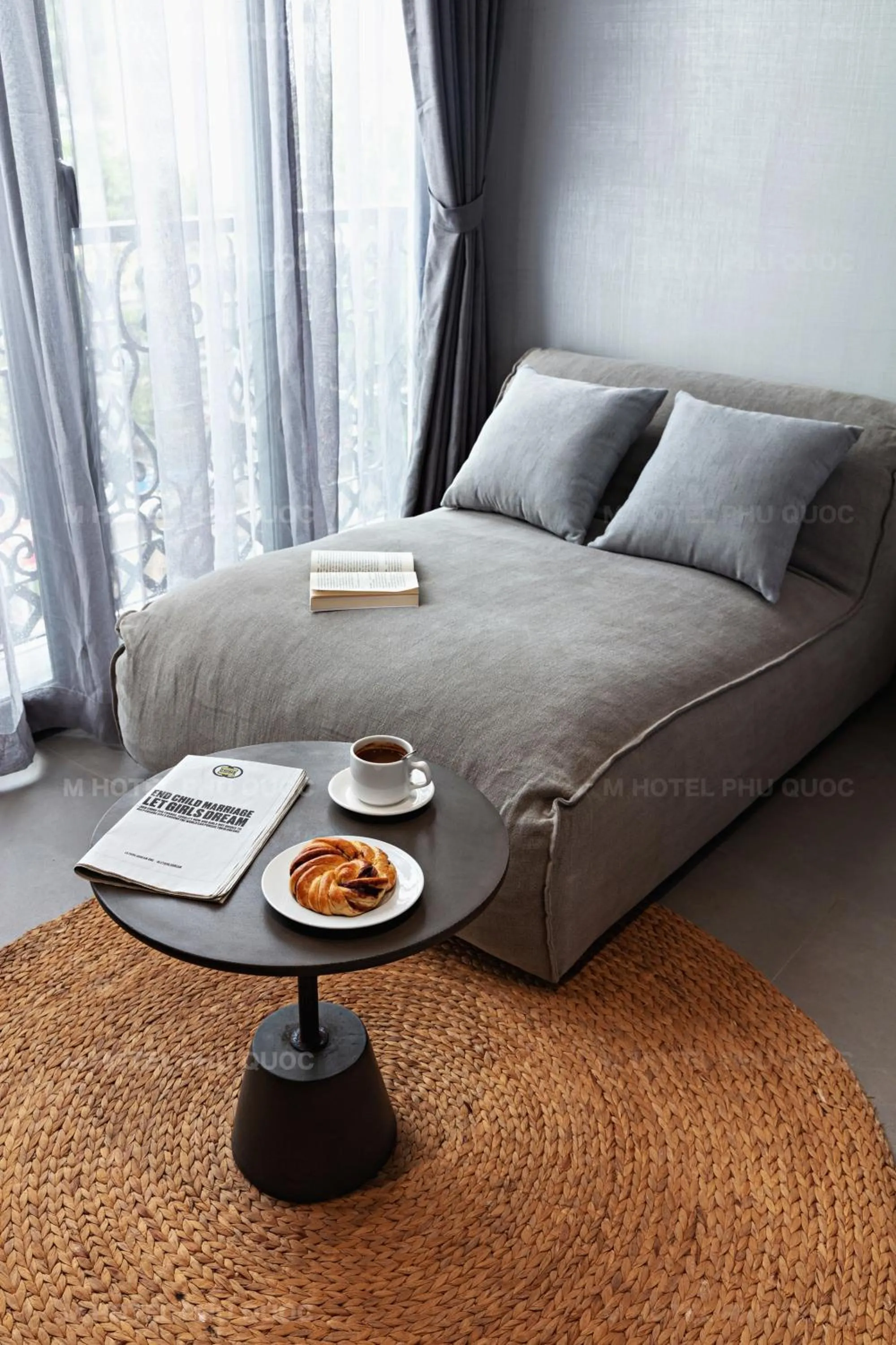 Seating area in M Hotel Phu Quoc