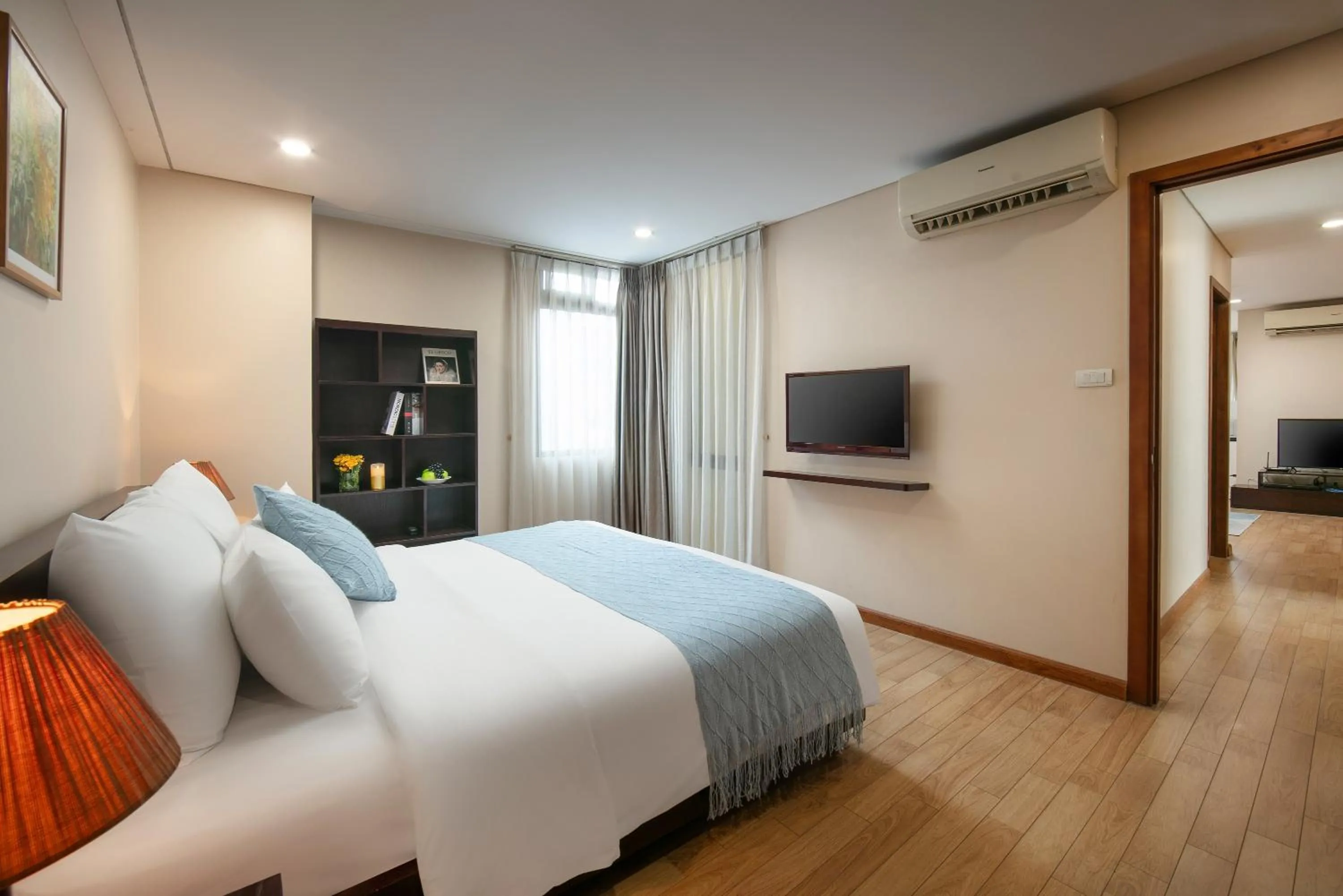 Bedroom, Bed in HB Serviced Apartment - 121B Quan Hoa