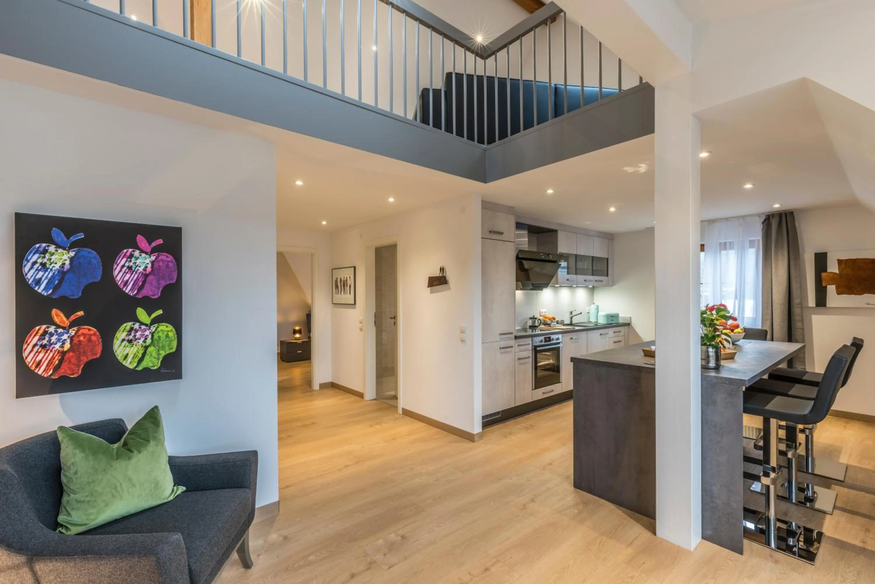 Kitchen or kitchenette in RH-Appartements 15 Minuten von Basel im Dorf Rührberg