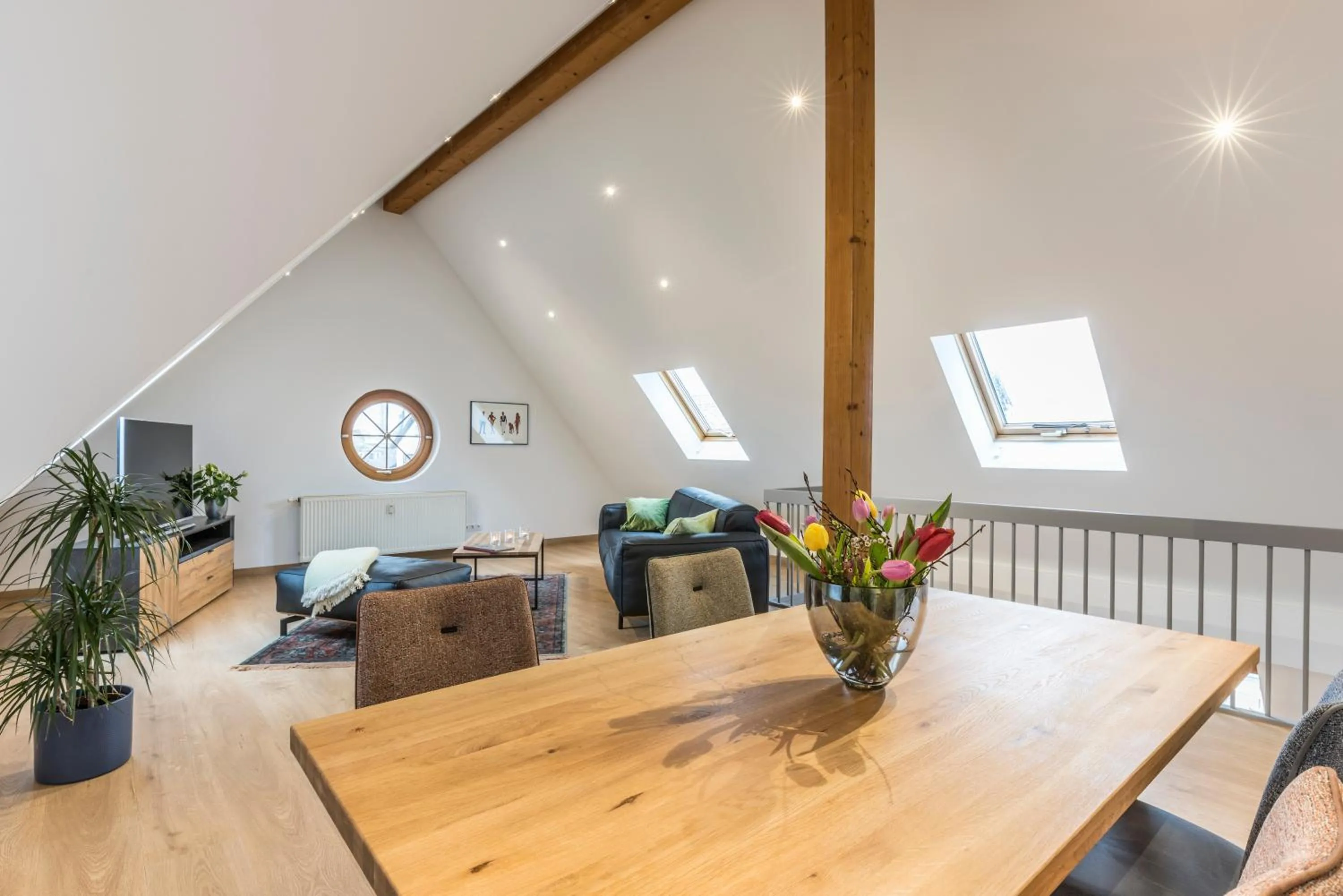 Living room in RH-Appartements 15 Minuten von Basel im Dorf Rührberg