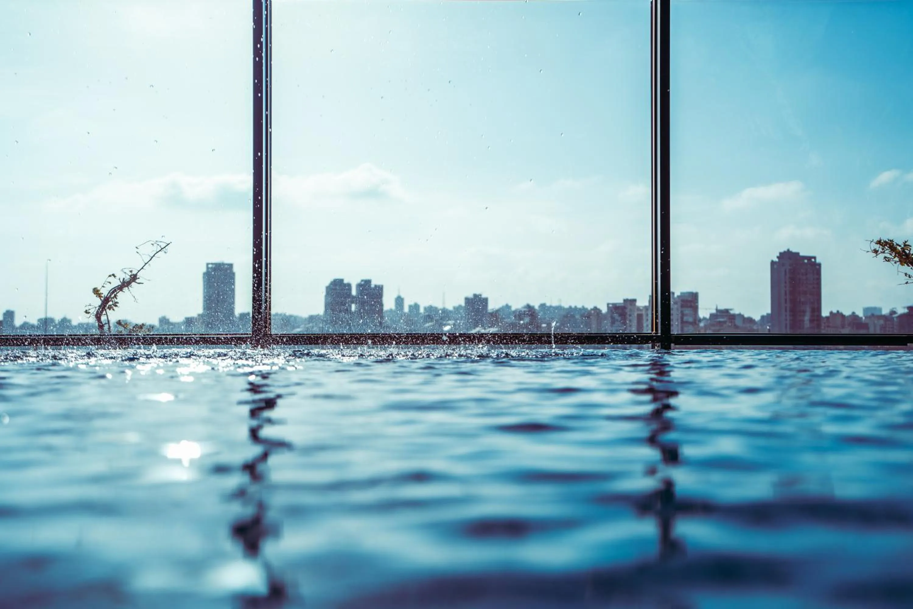 Pool view in The Smallville Hotel