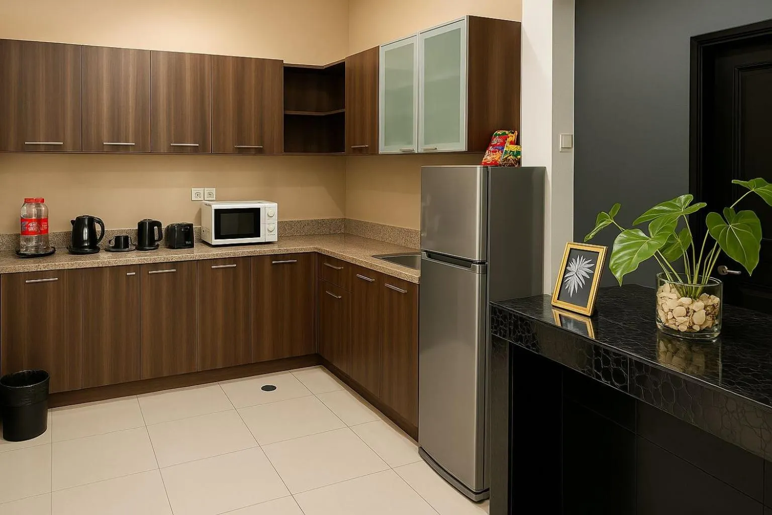 Kitchen or kitchenette in The Bellezza Suites by Nemuru