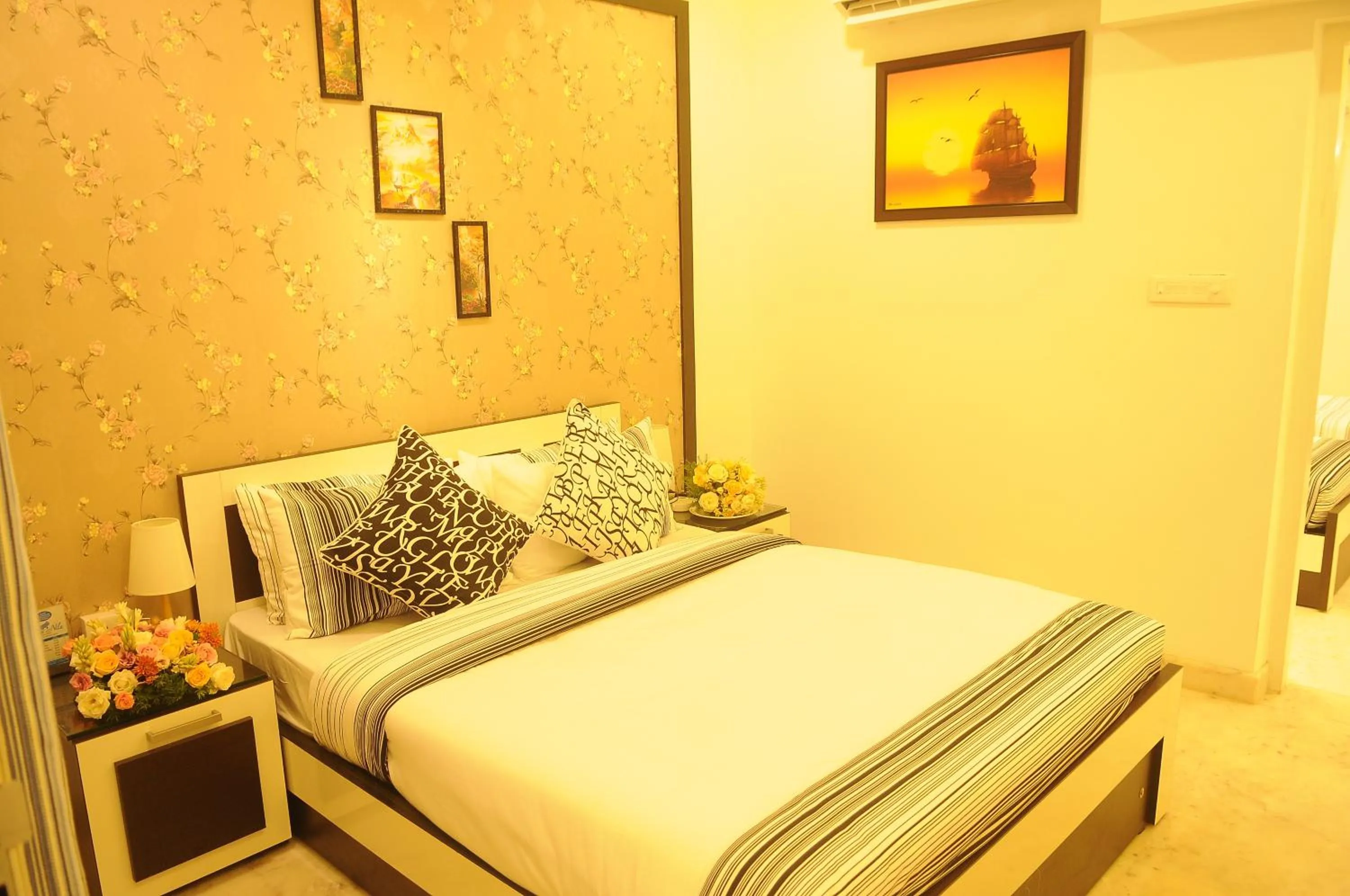 Bed in Blue Nile Beach Resort