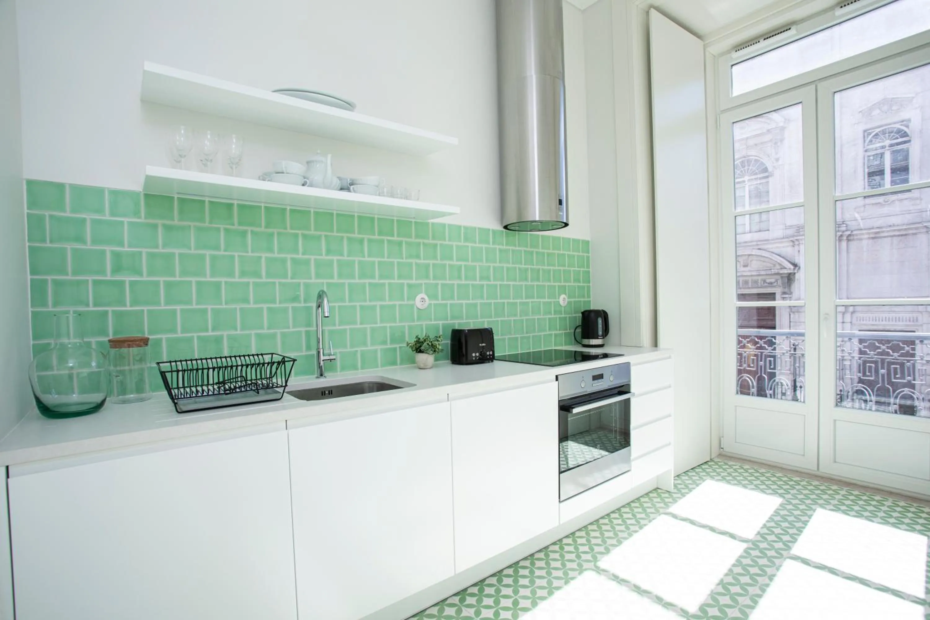 Kitchen or kitchenette in Montebelo Lisbon Downtown Apartments