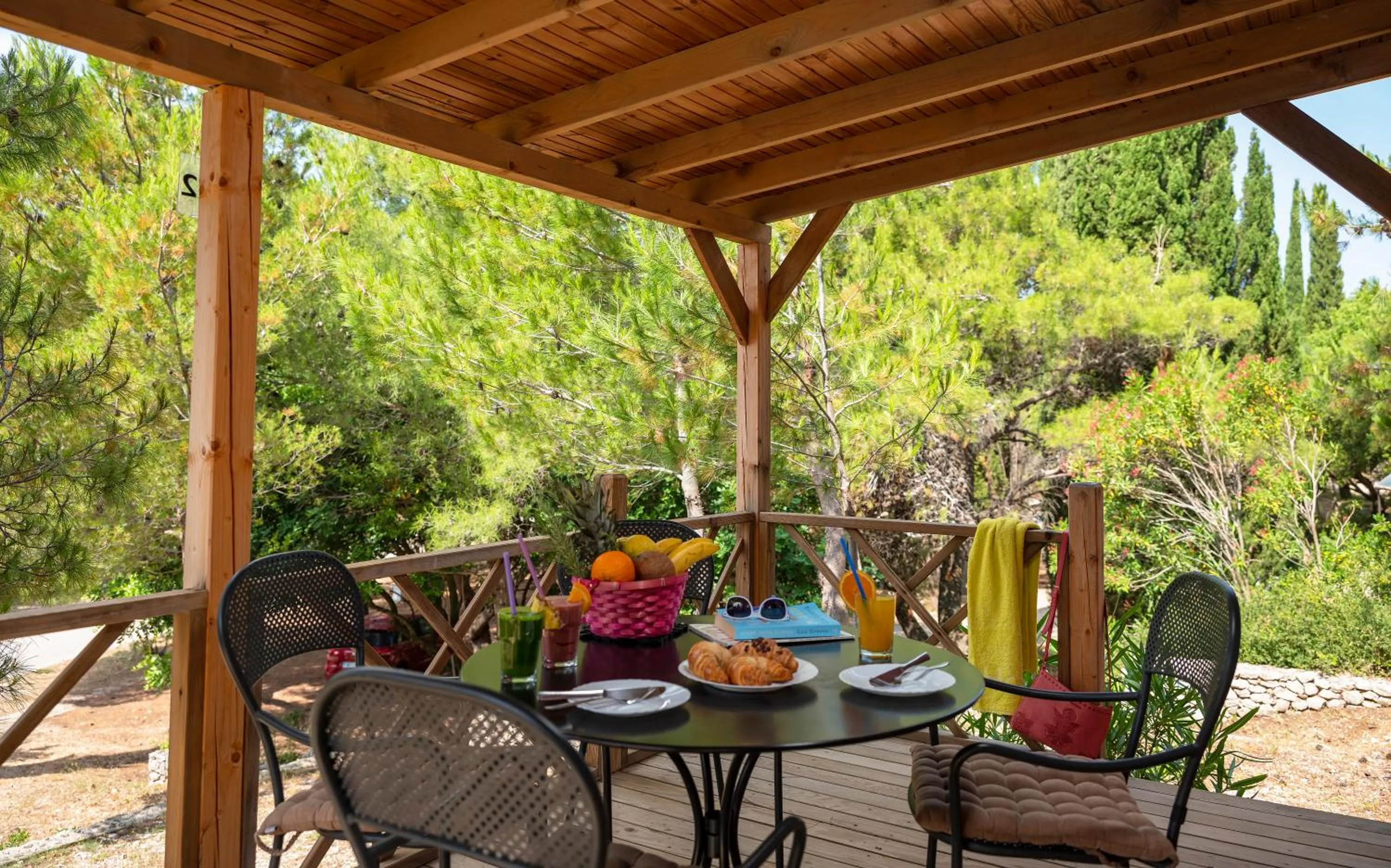 Patio in Mobile Homes Camp Perna - Adriatic Kampovi