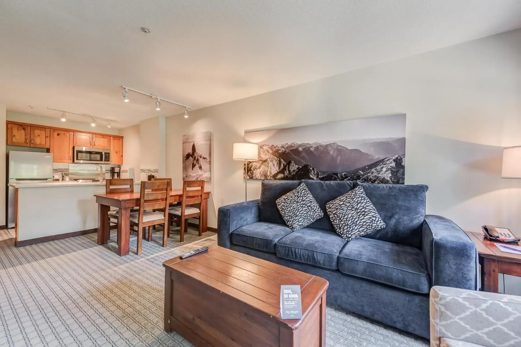 One-Bedroom Suite with Full Kitchen in Blackcomb Springs Suites by CLIQUE One-Bedroom Suite with Full Kitchen in Blackcomb Springs Suites by CLIQUE