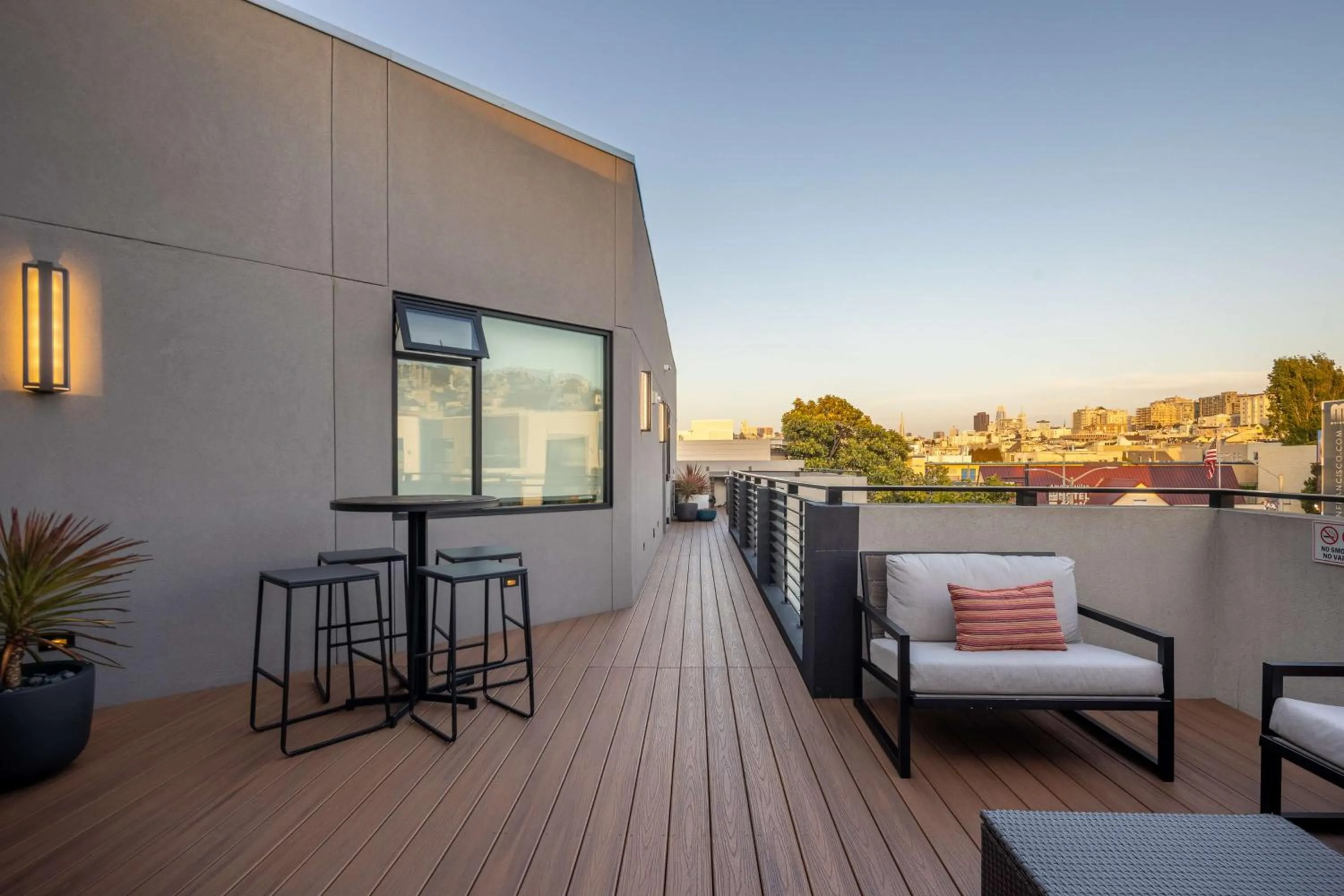 Patio in Infinity Hotel San Francisco, Tapestry Collection by Hilton