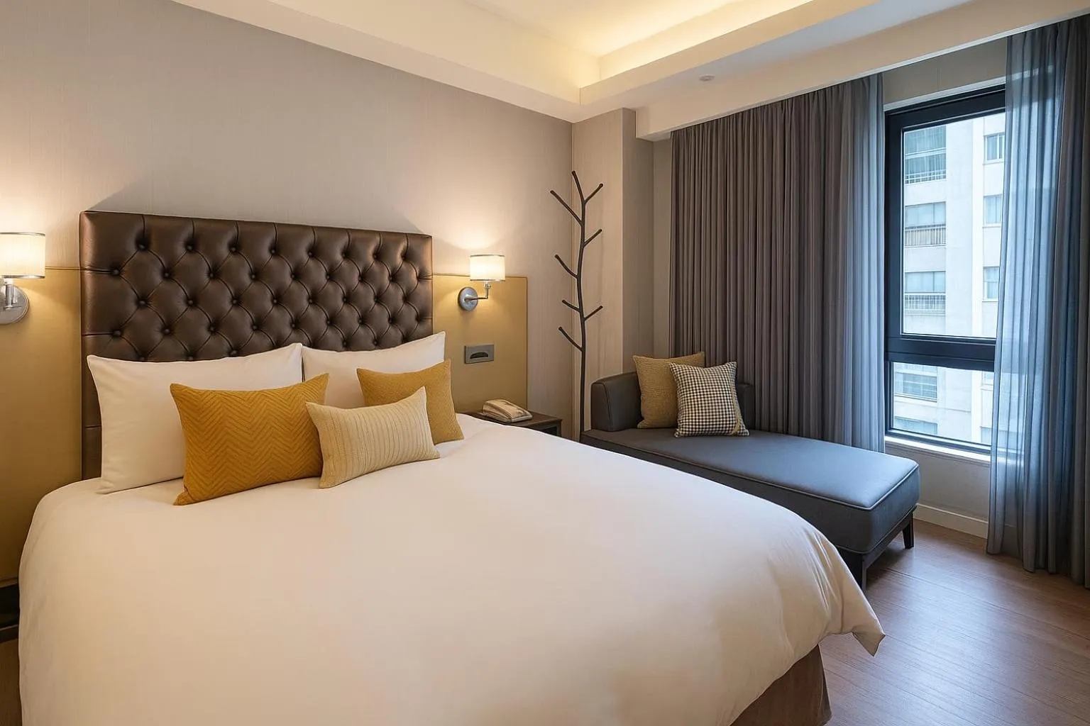 Bed in HopeCity MinSheng Hotel