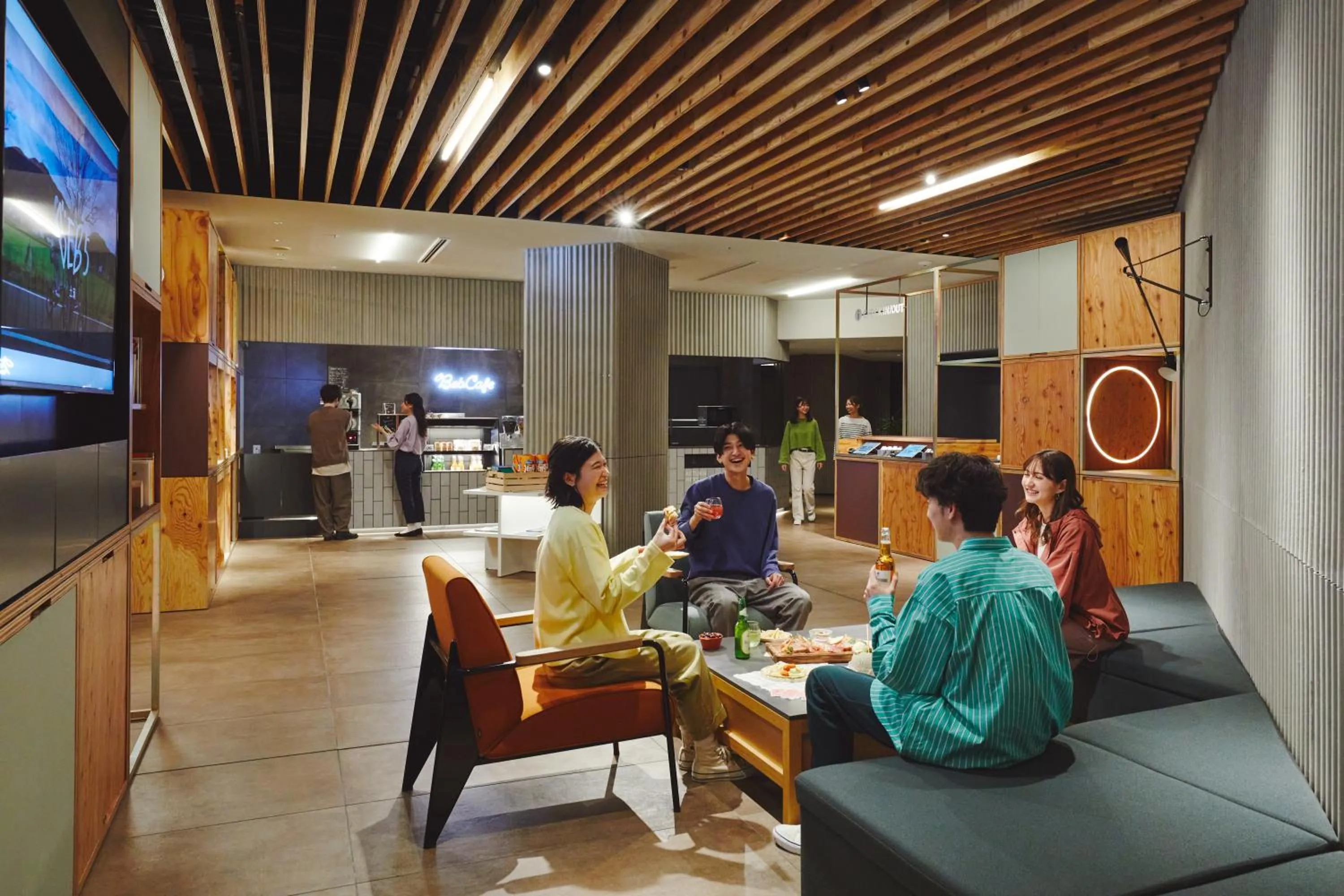 Evening entertainment in BEB5 Tsuchiura by Hoshino Resorts