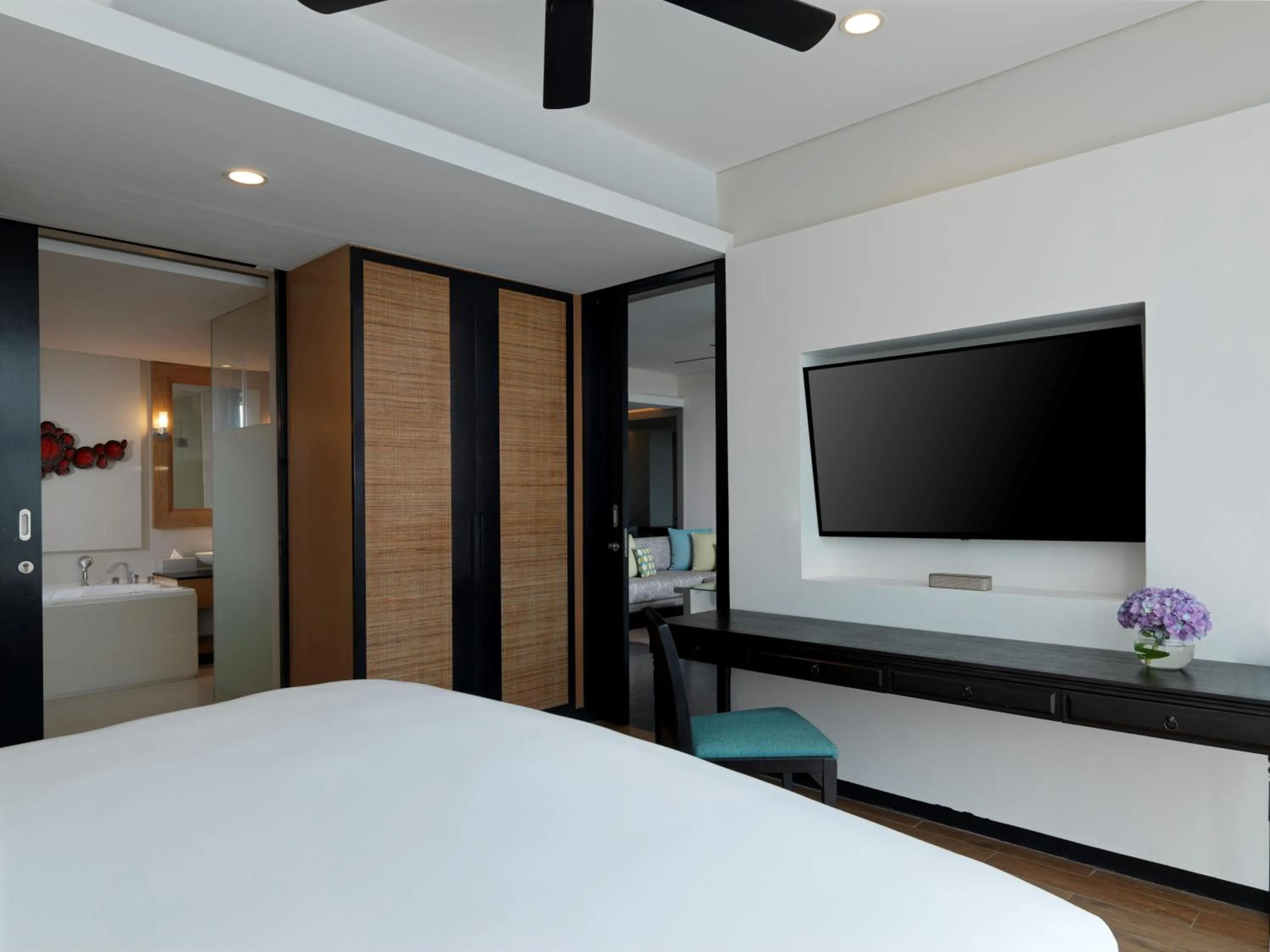 Bed in Avani Plus Mai Khao Phuket Suites