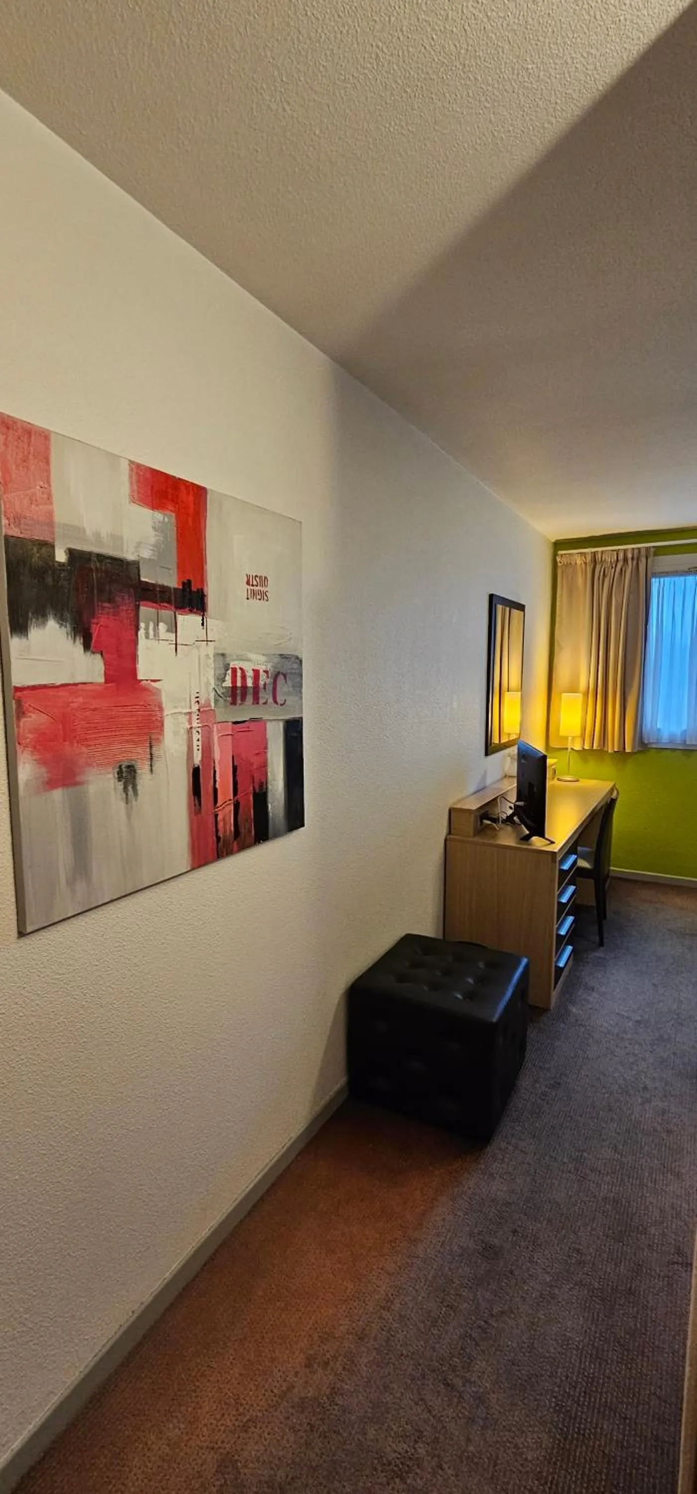 Bedroom, Bed in Hotel Lyon Sud, Pierre Benite, St Genis Laval