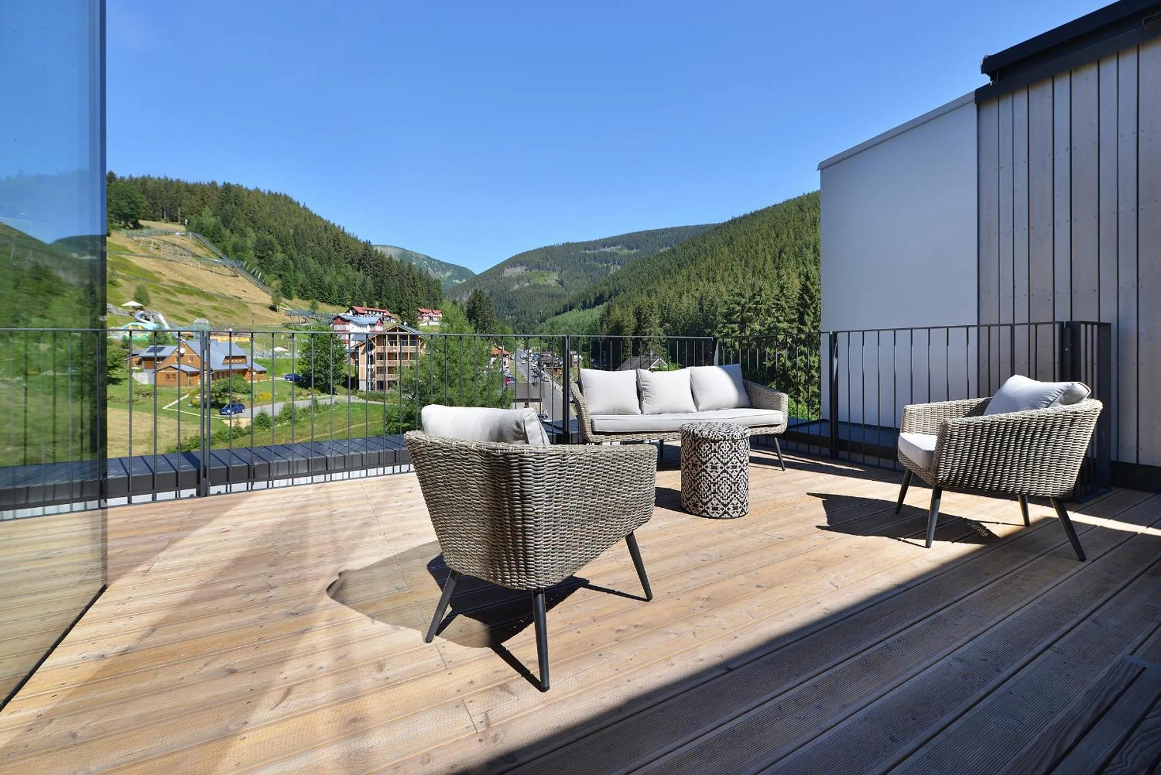 Patio in Grand Hotel Hradec
