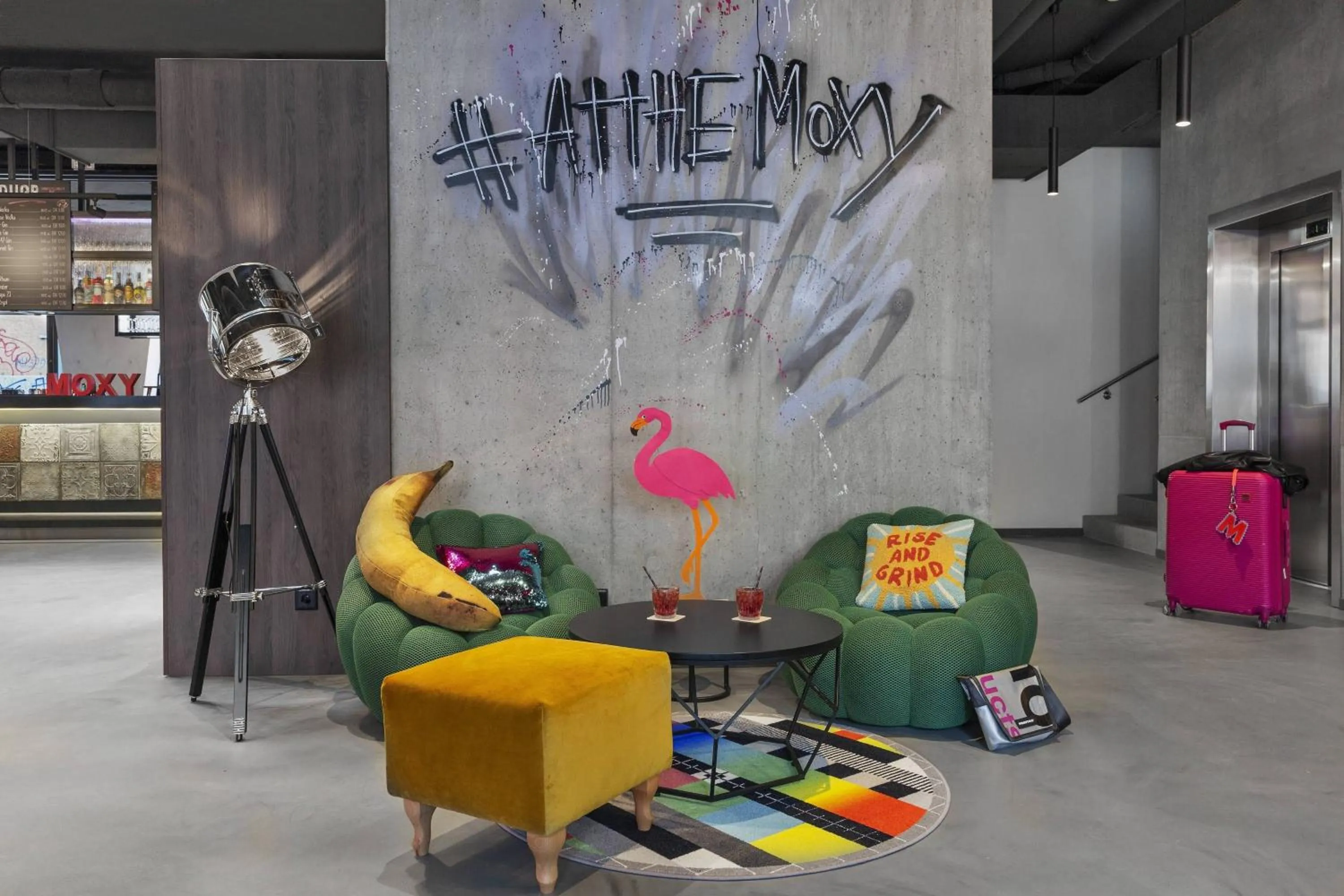 Lobby or reception in Moxy Lausanne City