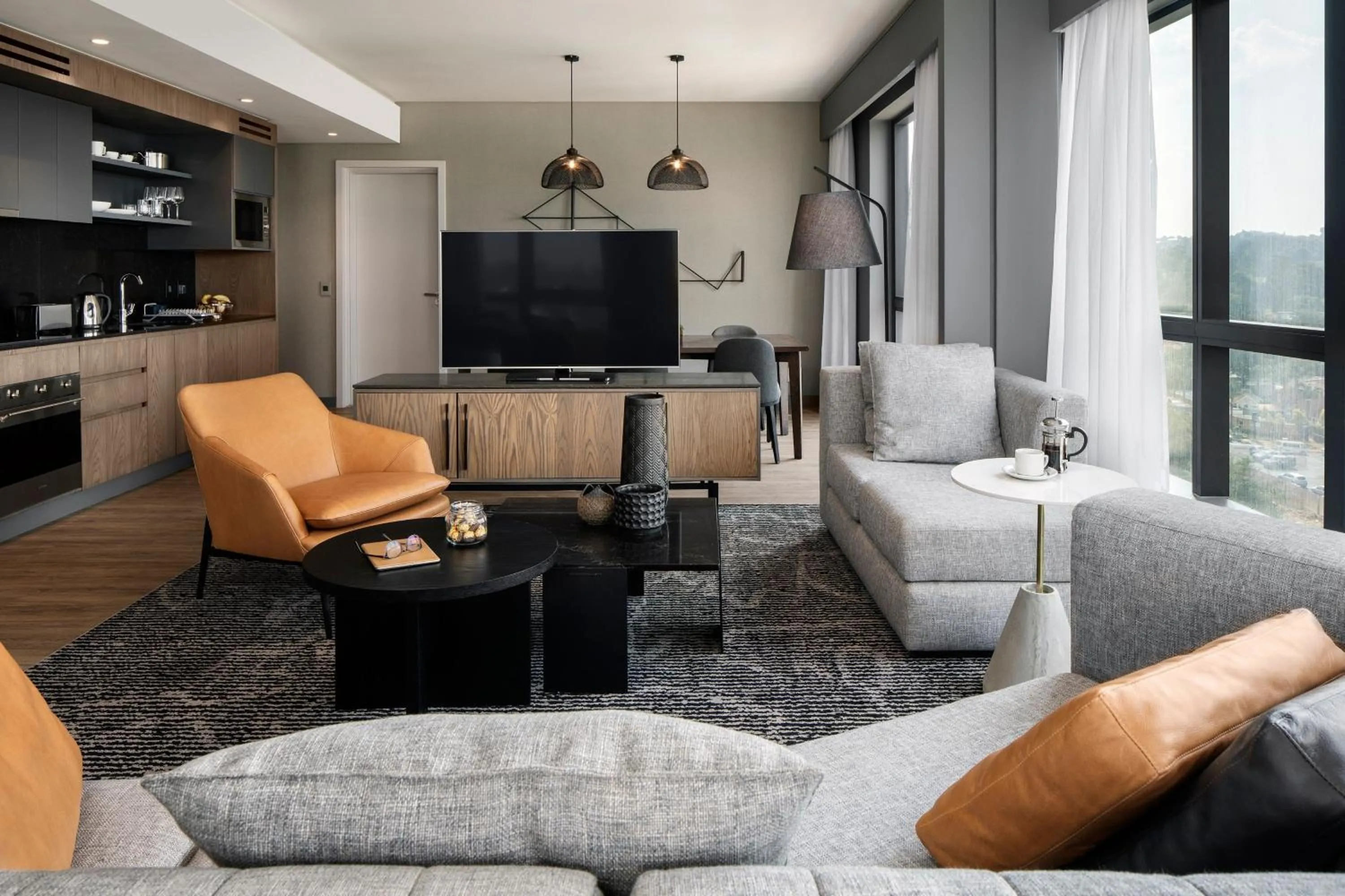 Living room in Marriott Executive Apartments Johannesburg, Melrose Arch