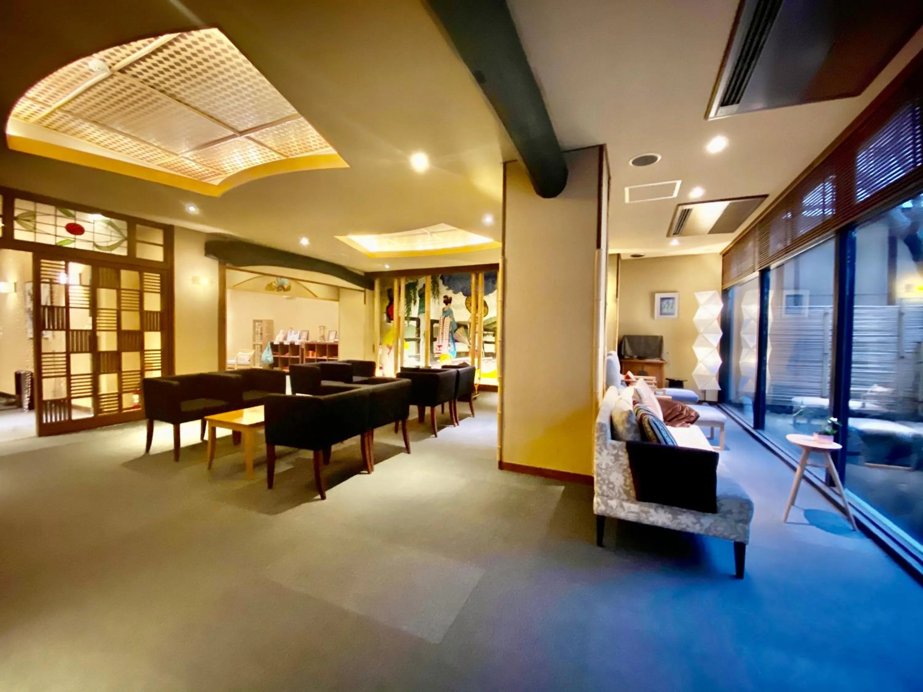 Lobby or reception in Nishiyama Ryokan - Established in 1953