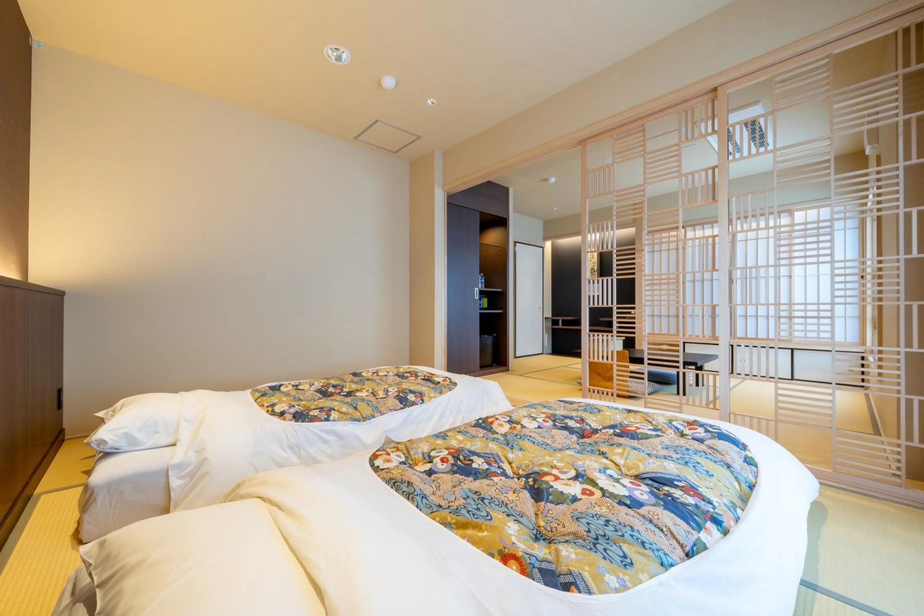 Bedroom, Bed in Nishiyama Ryokan - Established in 1953