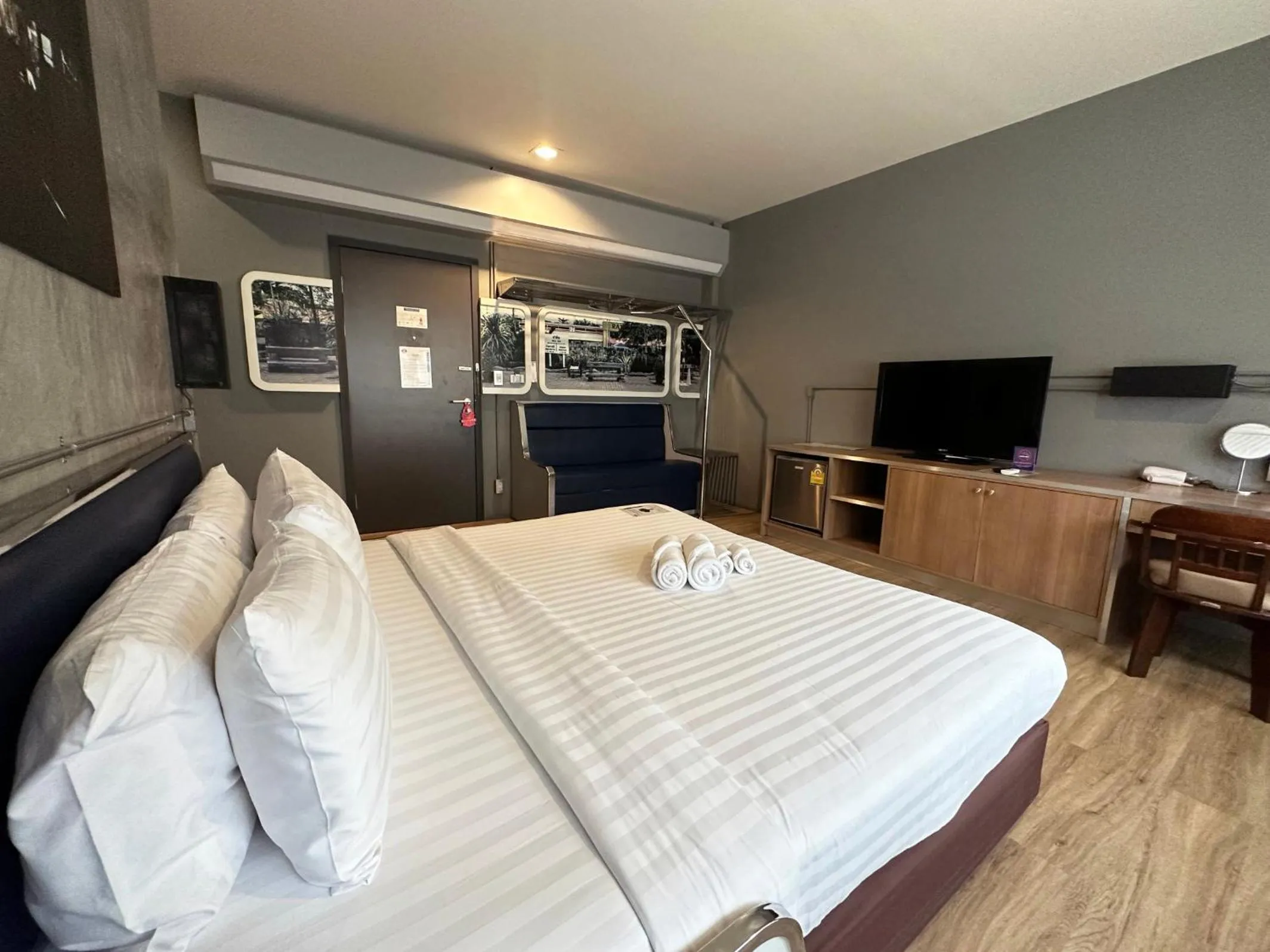 Bed in The Terminal Khon Kaen Hotel