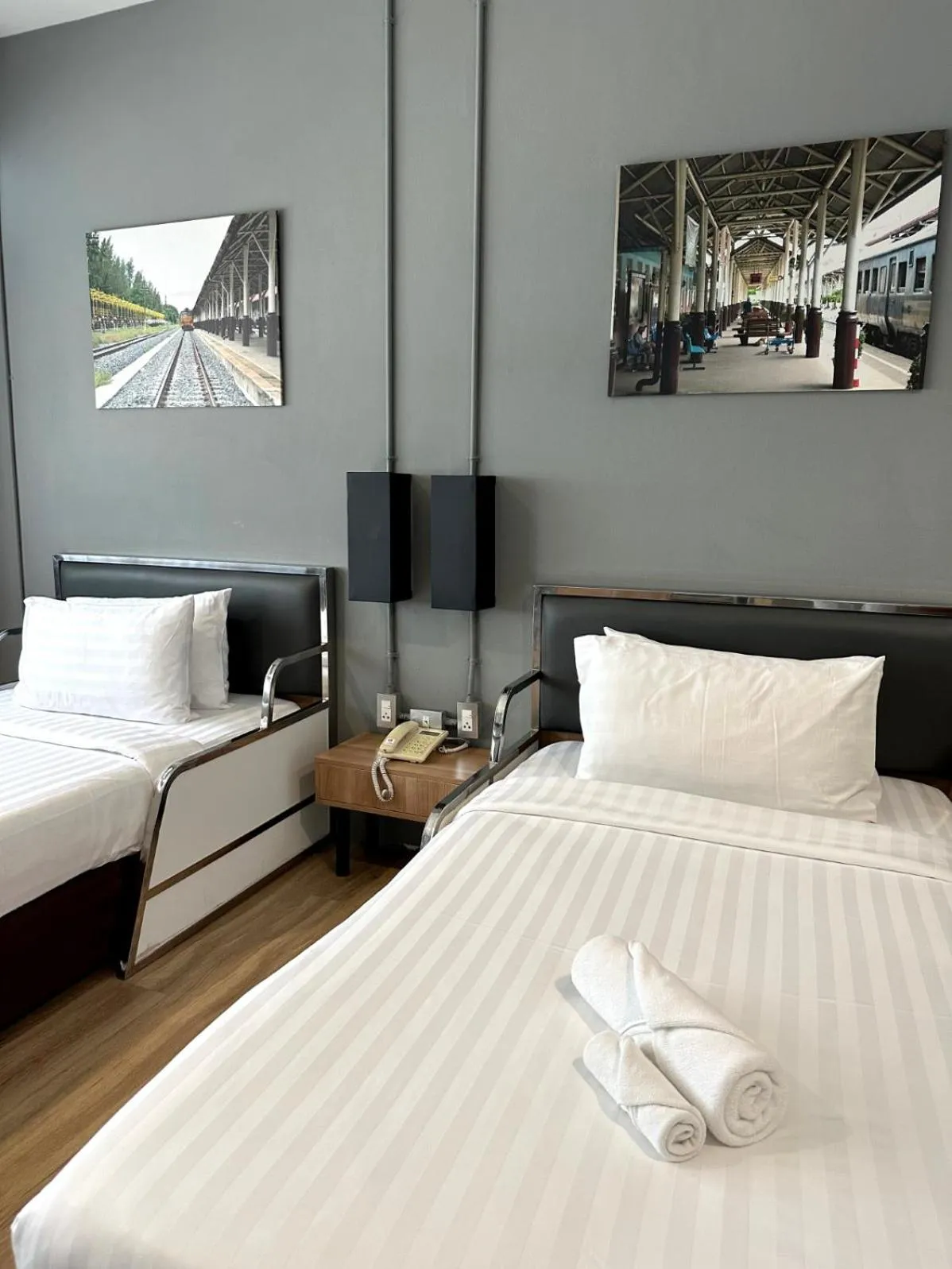 Bed in The Terminal Khon Kaen Hotel